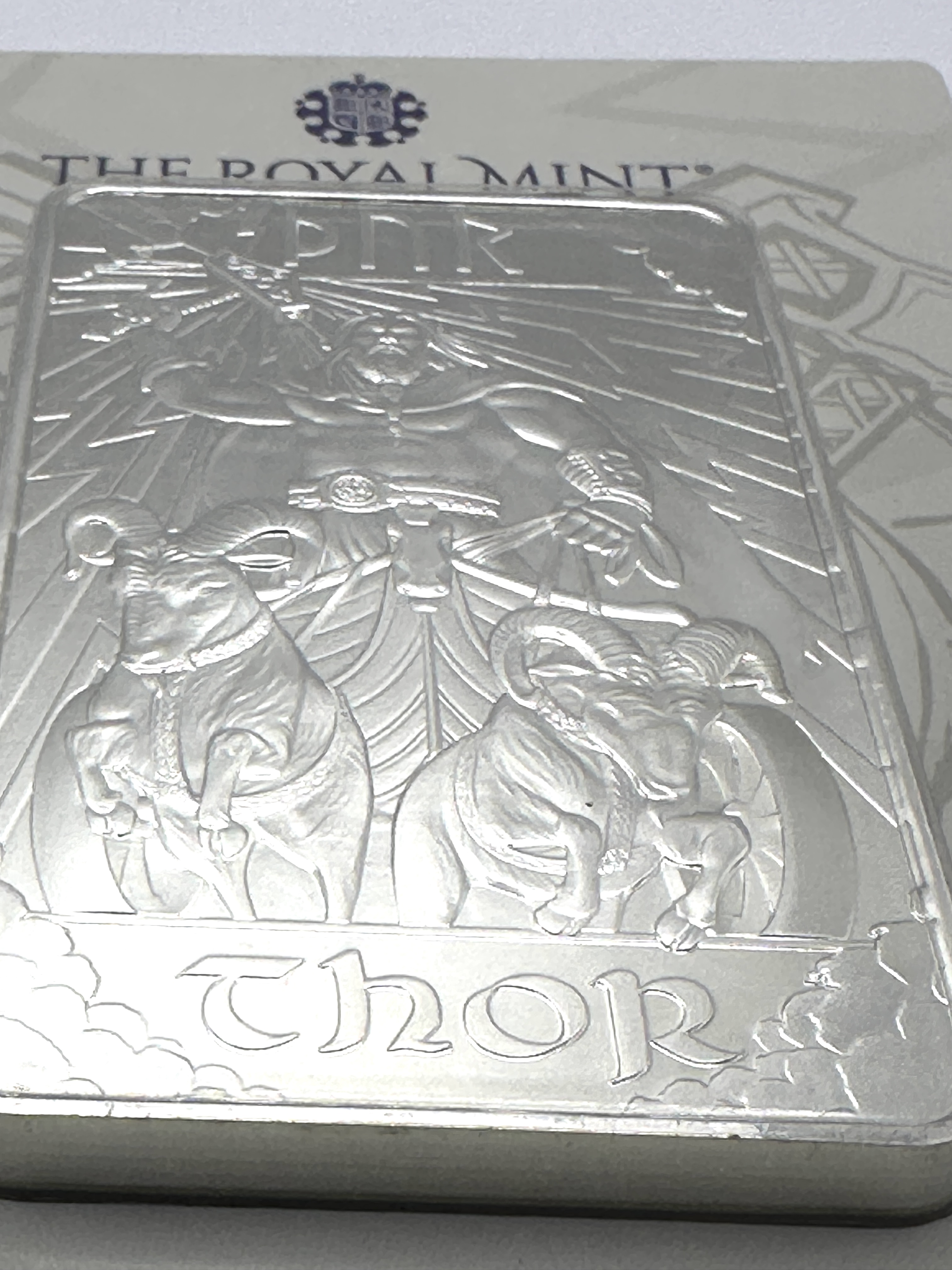 A 10 oz Fine Silver Royal Mint Germania Mint Thor Bar