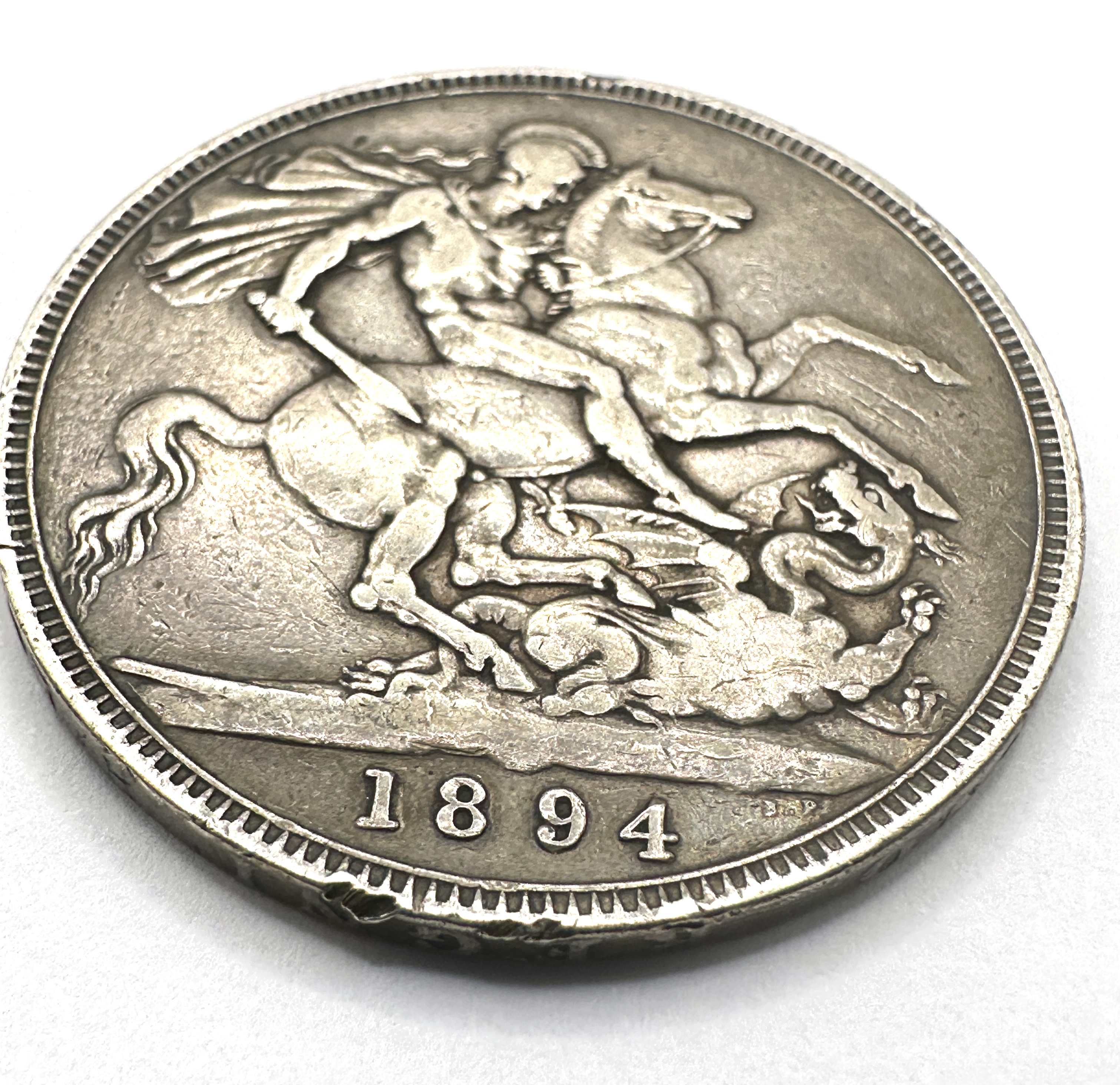UK 1894 Victoria Old Head Silver Crown
