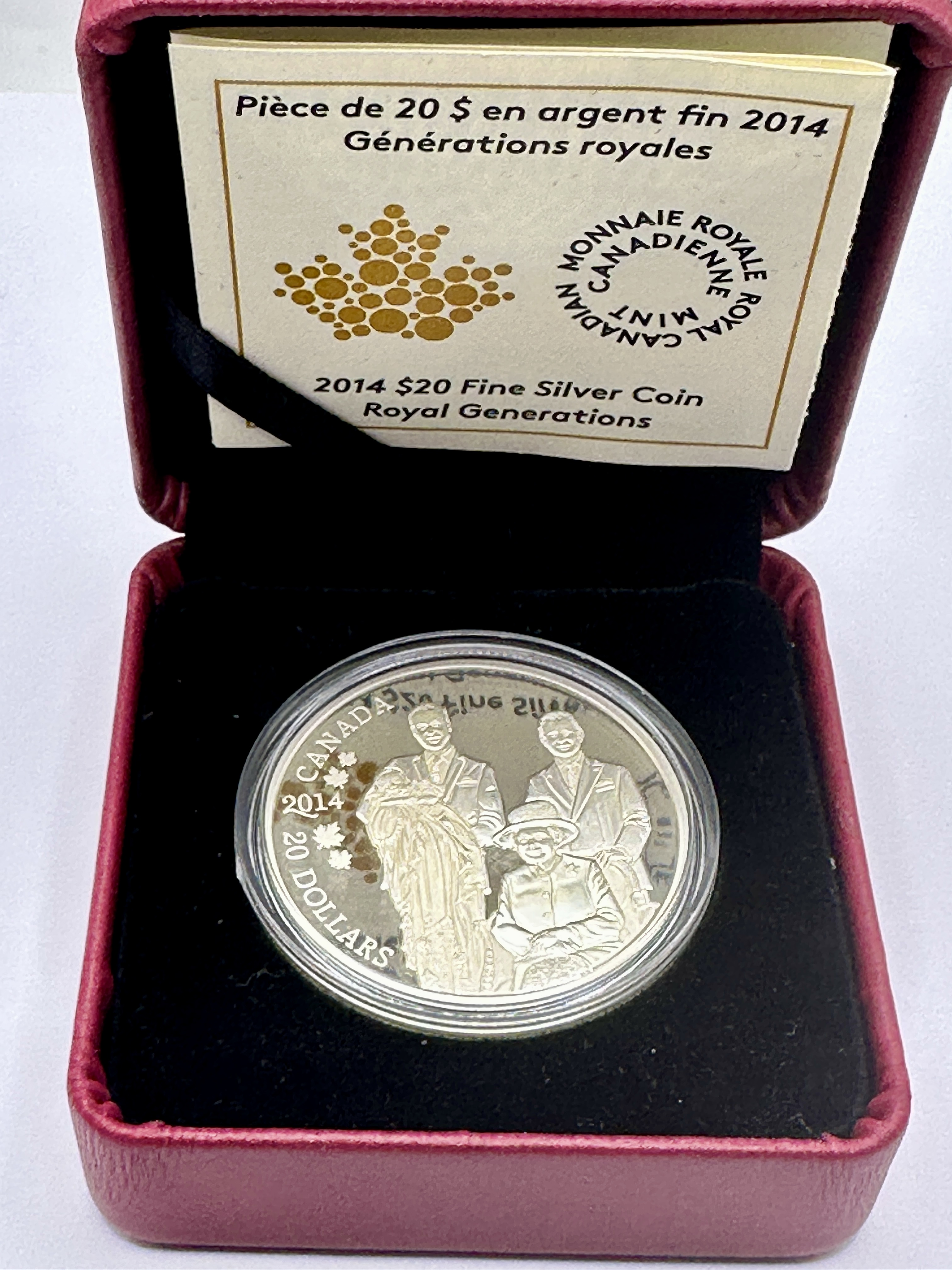 Canada 2014 Royal Generations Fine Silver 20 Dollars Coin