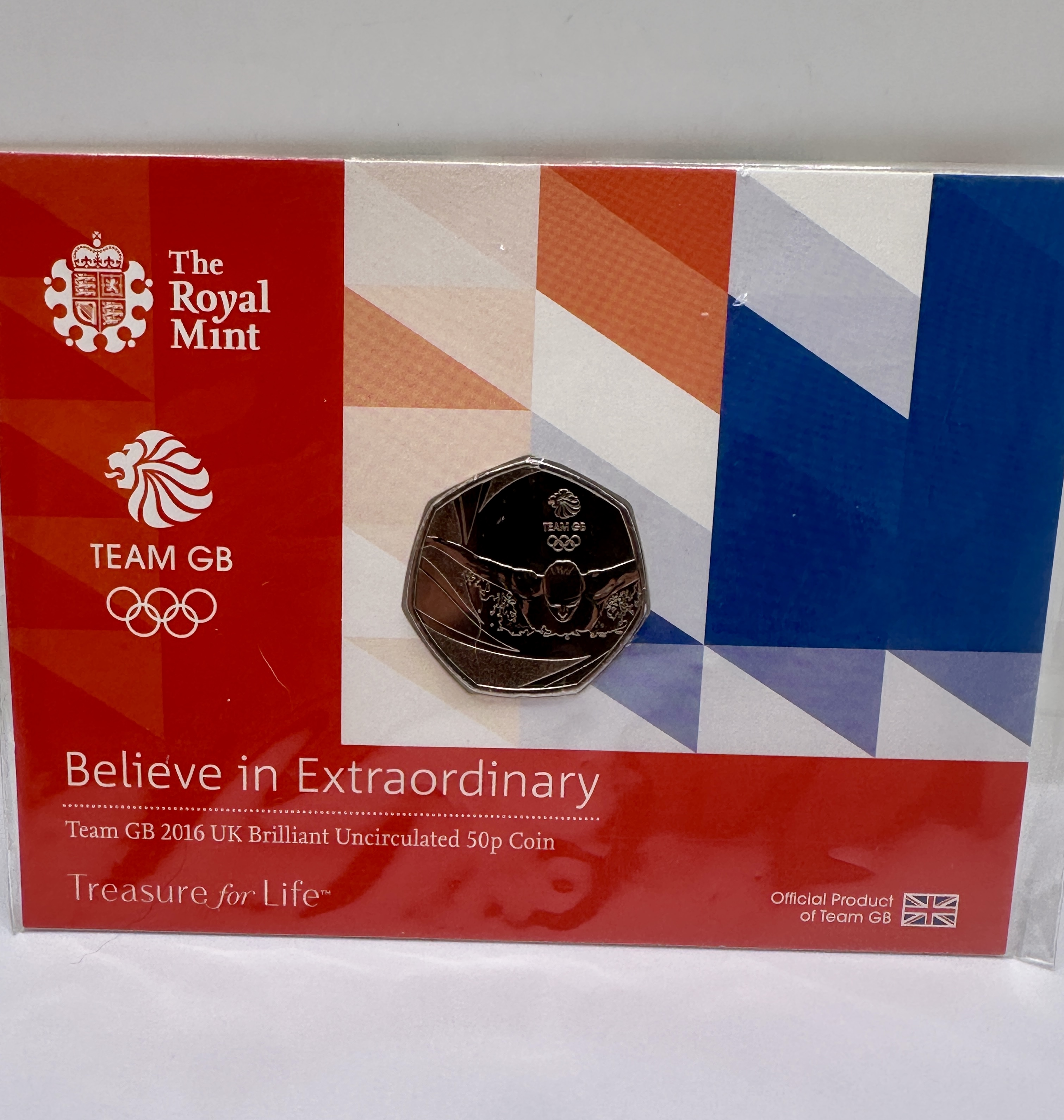 UK 2016 Team GB Brilliant Uncirculated 50p Coin