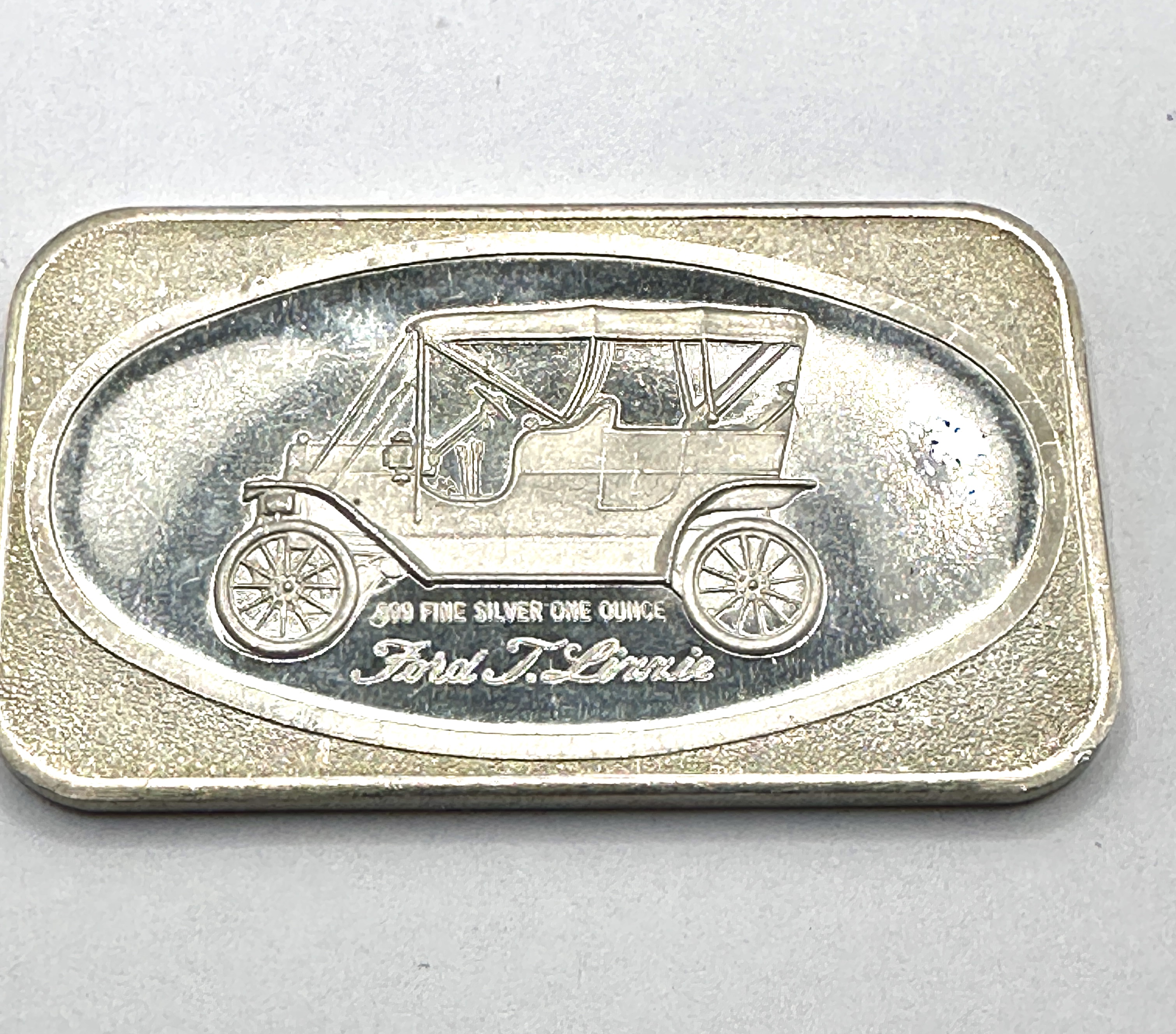 A 1 oz .999 Fine Silver Art Bar, Ford T-Lizzie