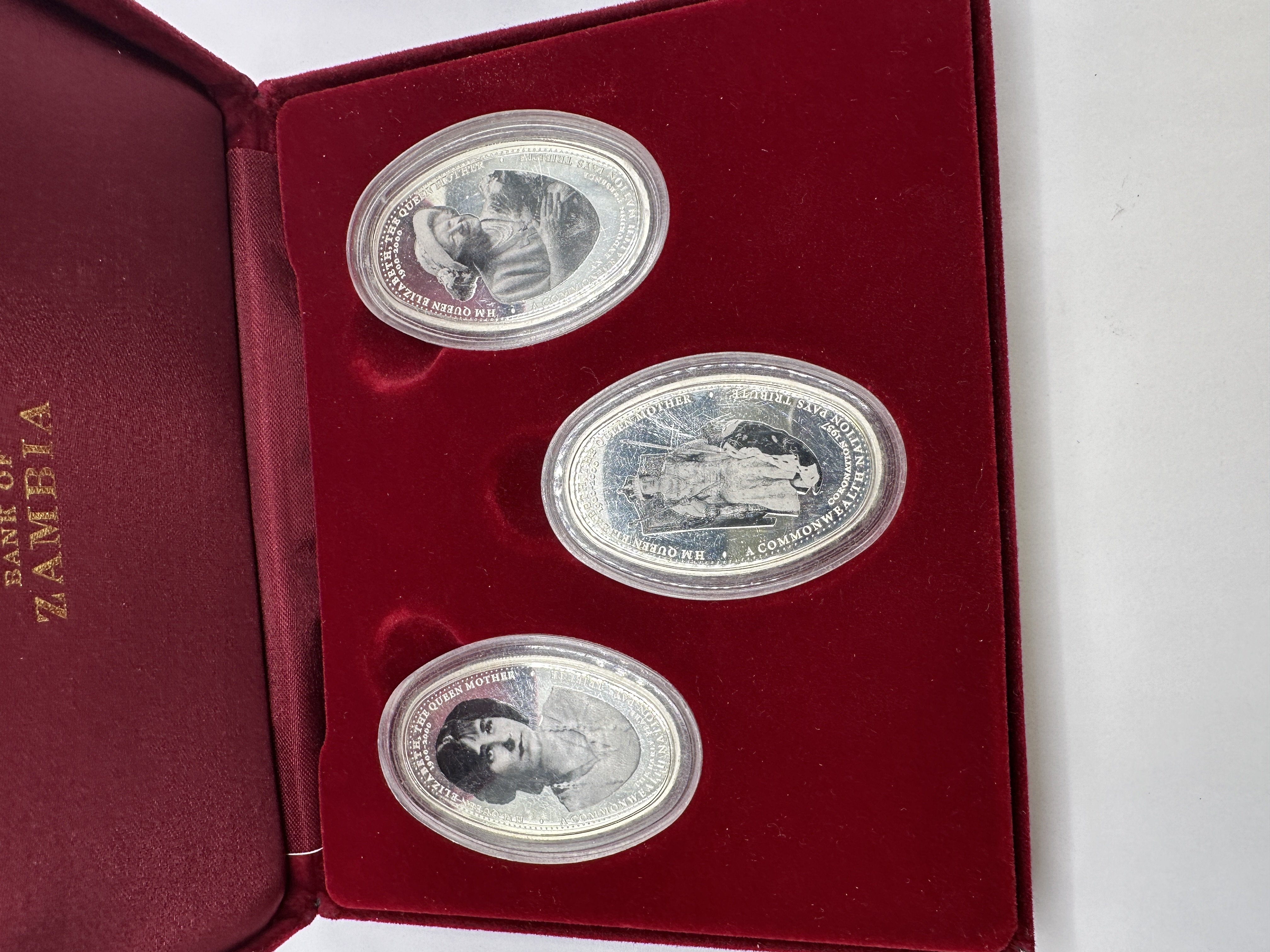 Zambia 2000 Queen Mother Three Coin Set