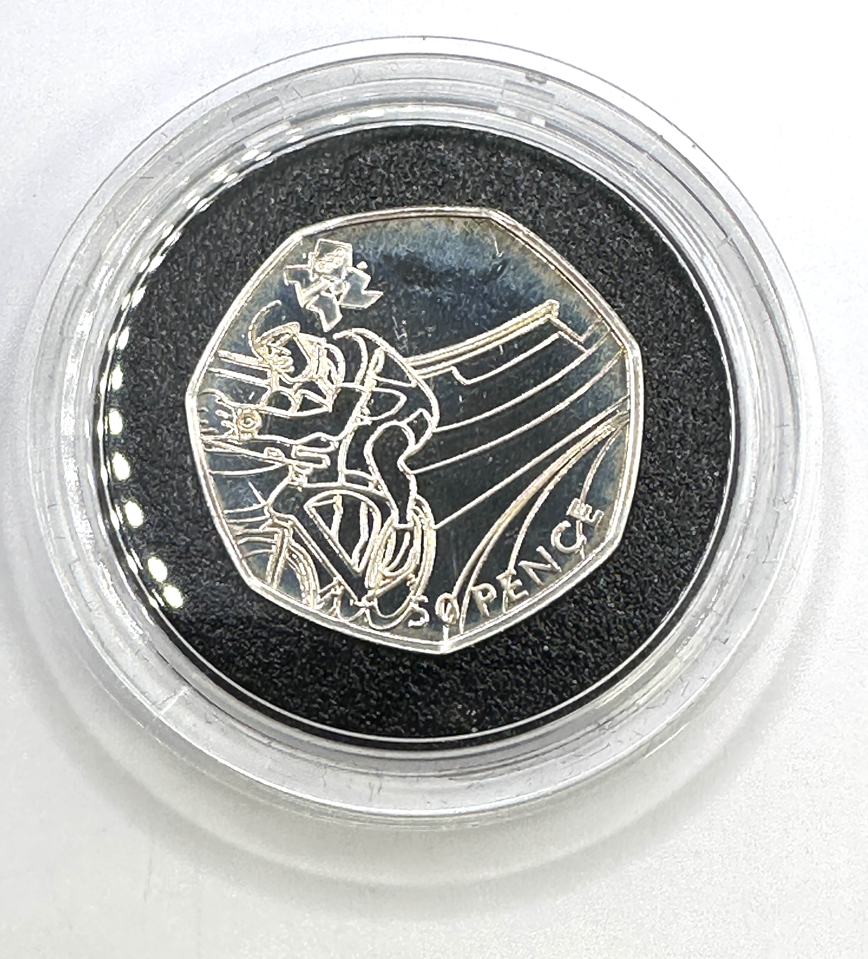 UK 2011 London 2012 Olympics Silver Proof 50 Pence Coin