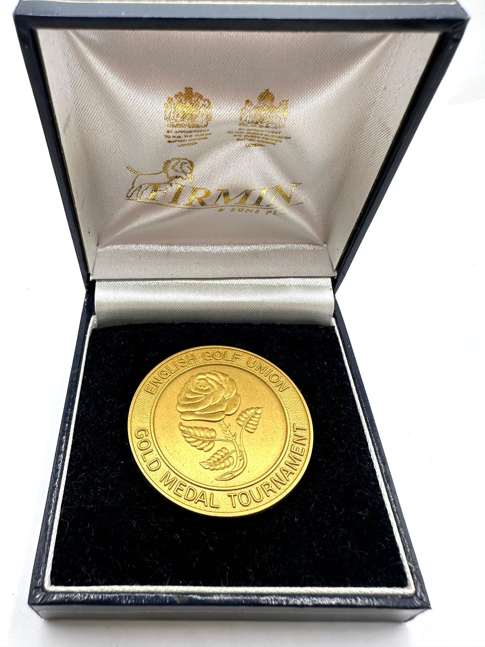 Lot 78: An English Golf Union Gold Medal Tournament Medal in Box by Firmin