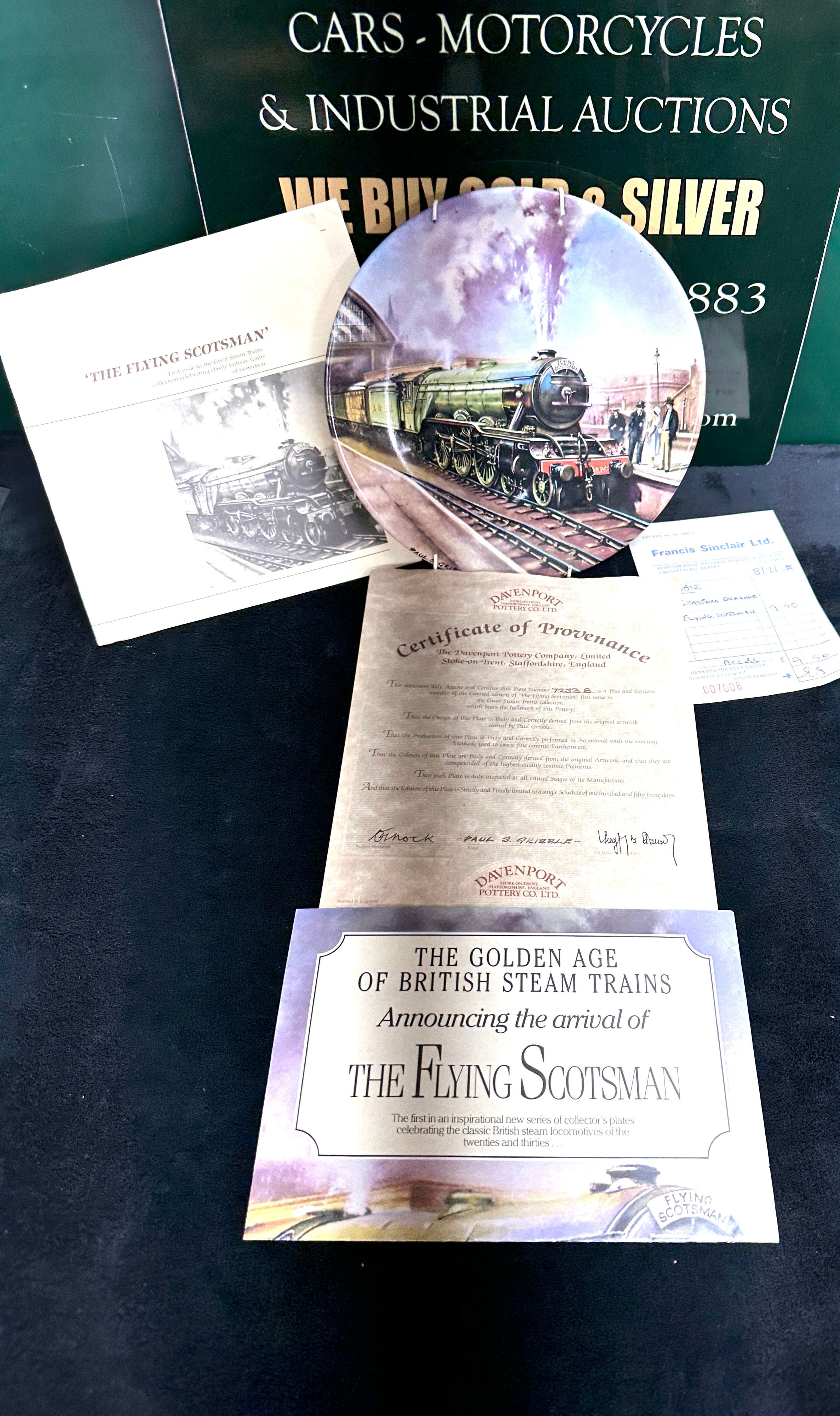 A Late 20th Century Davenport Pottery Earthenware Plate, The Flying Scotsman