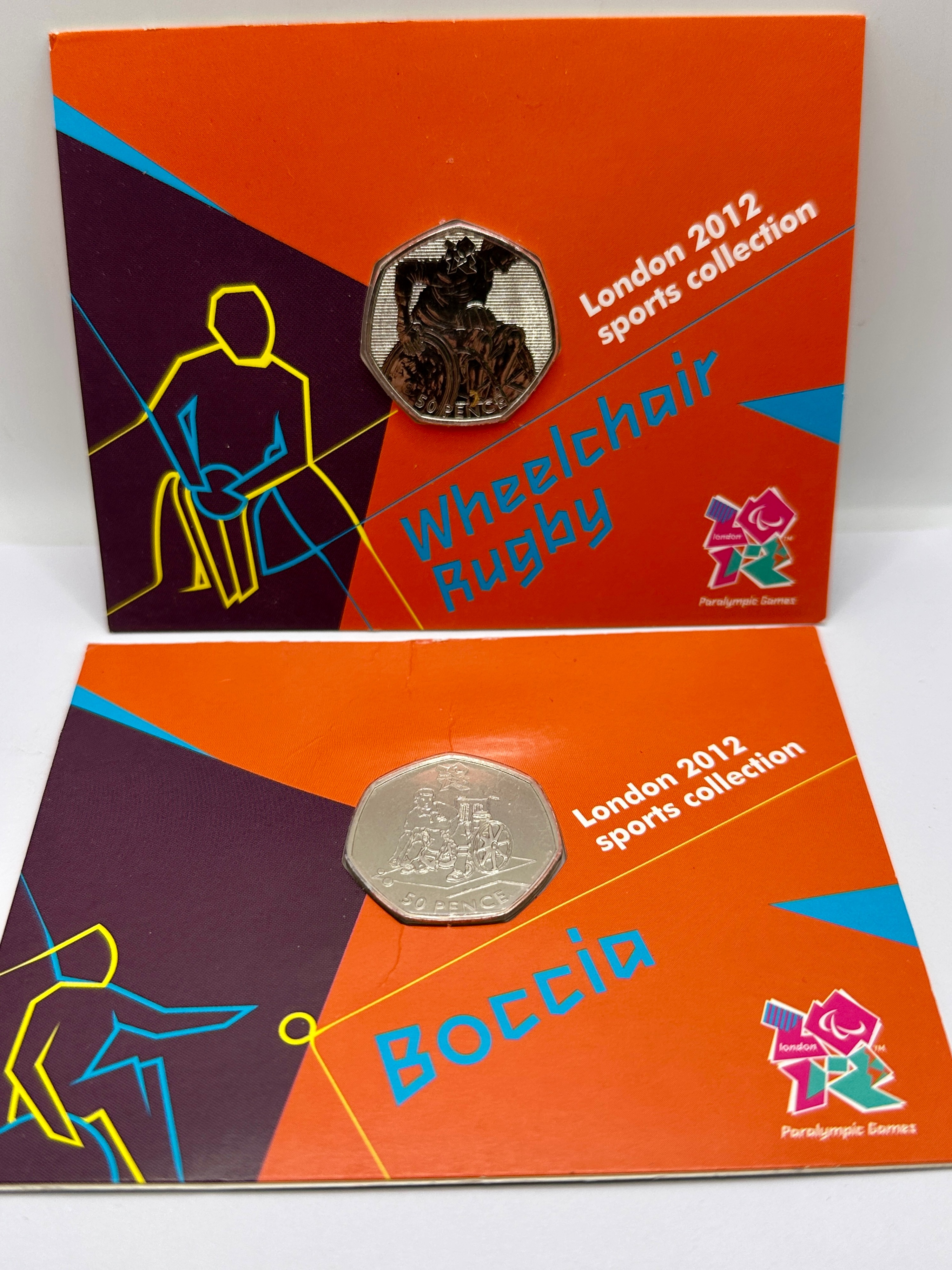 UK 2011 London 2012 Paralympic Sports Collection 50 Pence Coins