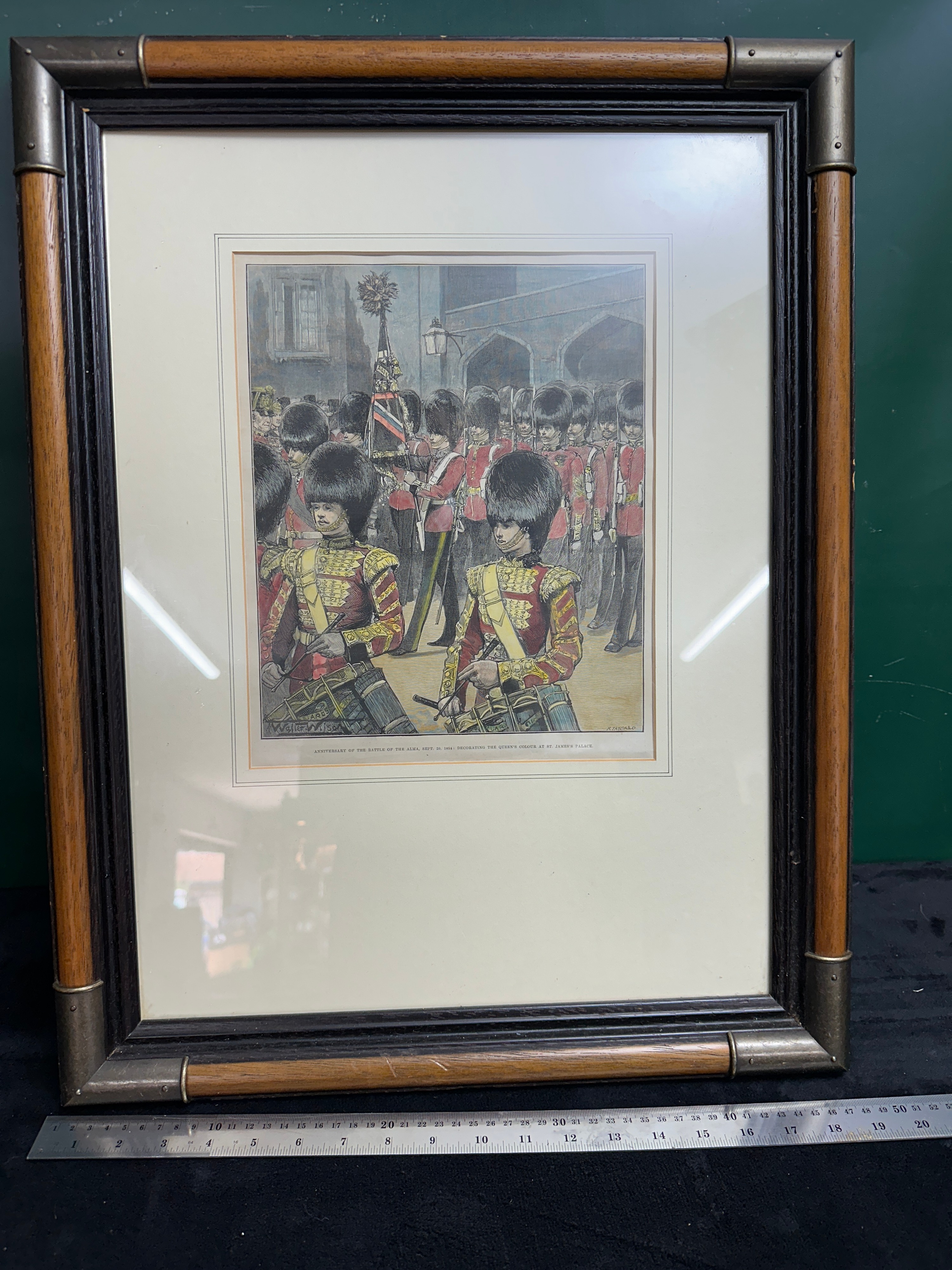 A Framed Military Print, Anniversary of the Battle of the Alma