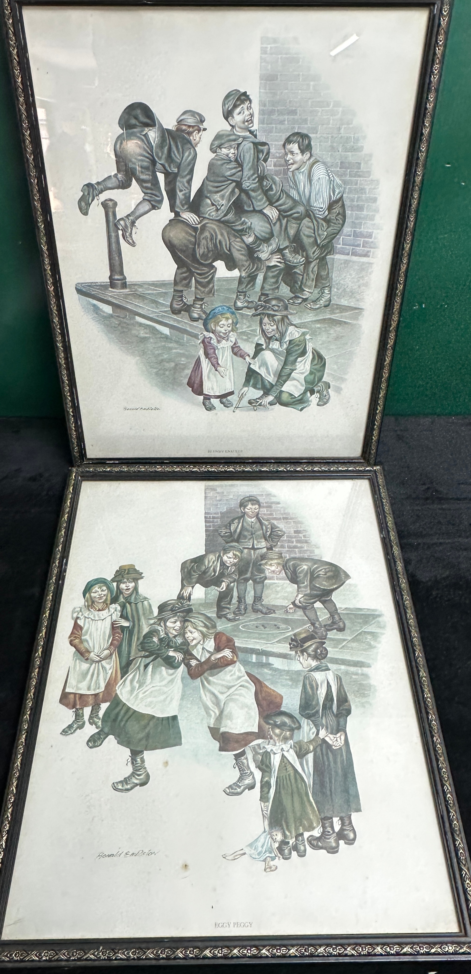 A Pair of Mid-20th Century British Ronald Embleton Framed Offset Lithographic Prints