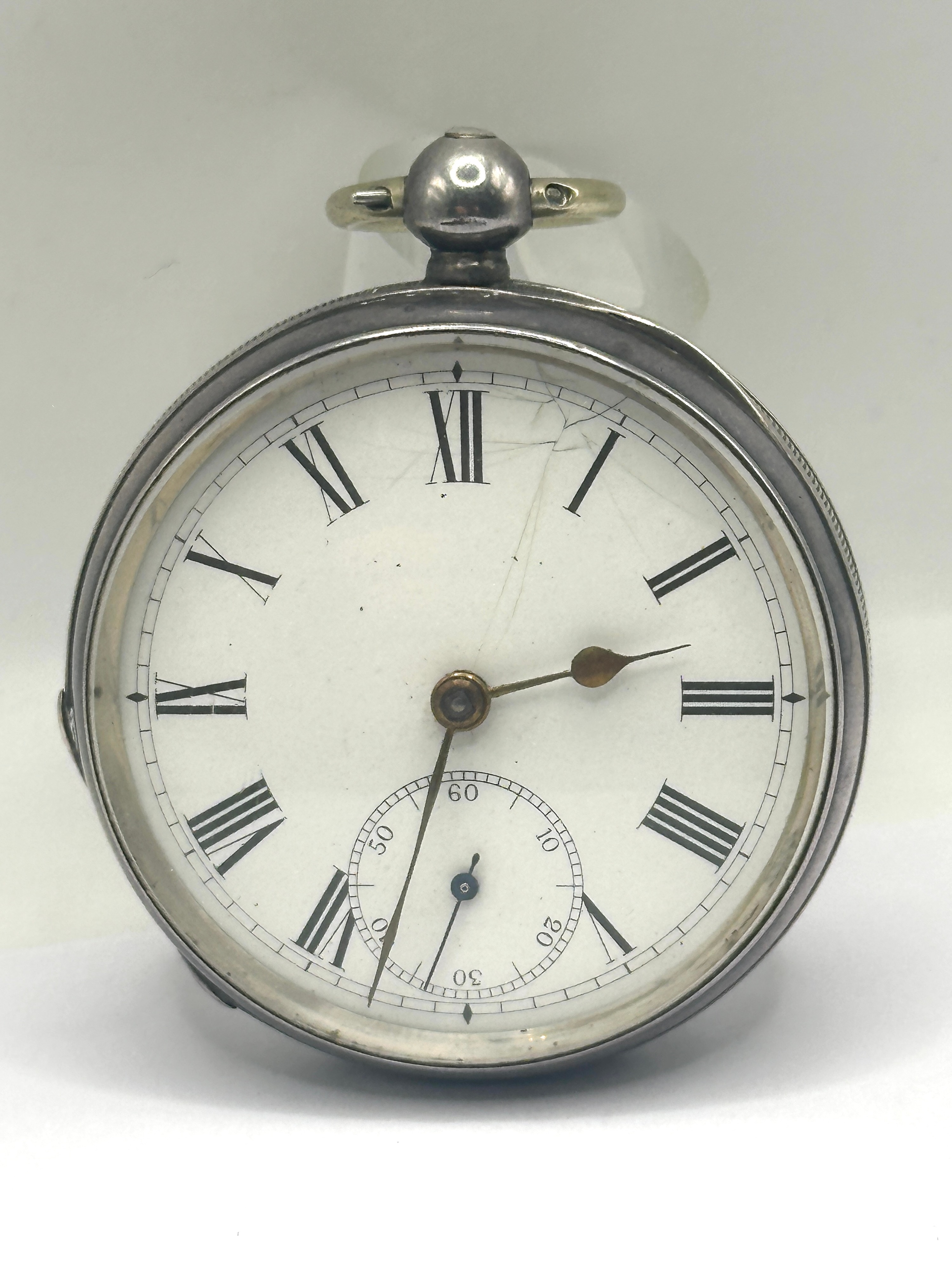 An Antique American Waltham 925 Silver Open-Face Pocket Watch