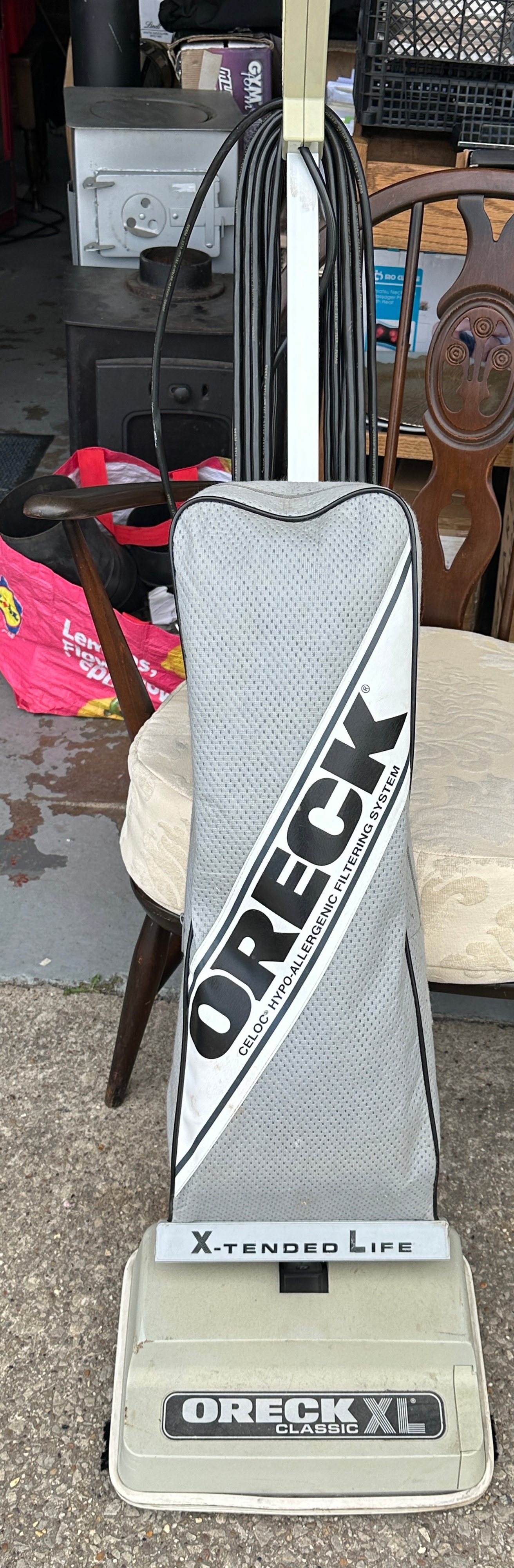 An Oreck Classic XL Upright Vacuum Cleaner