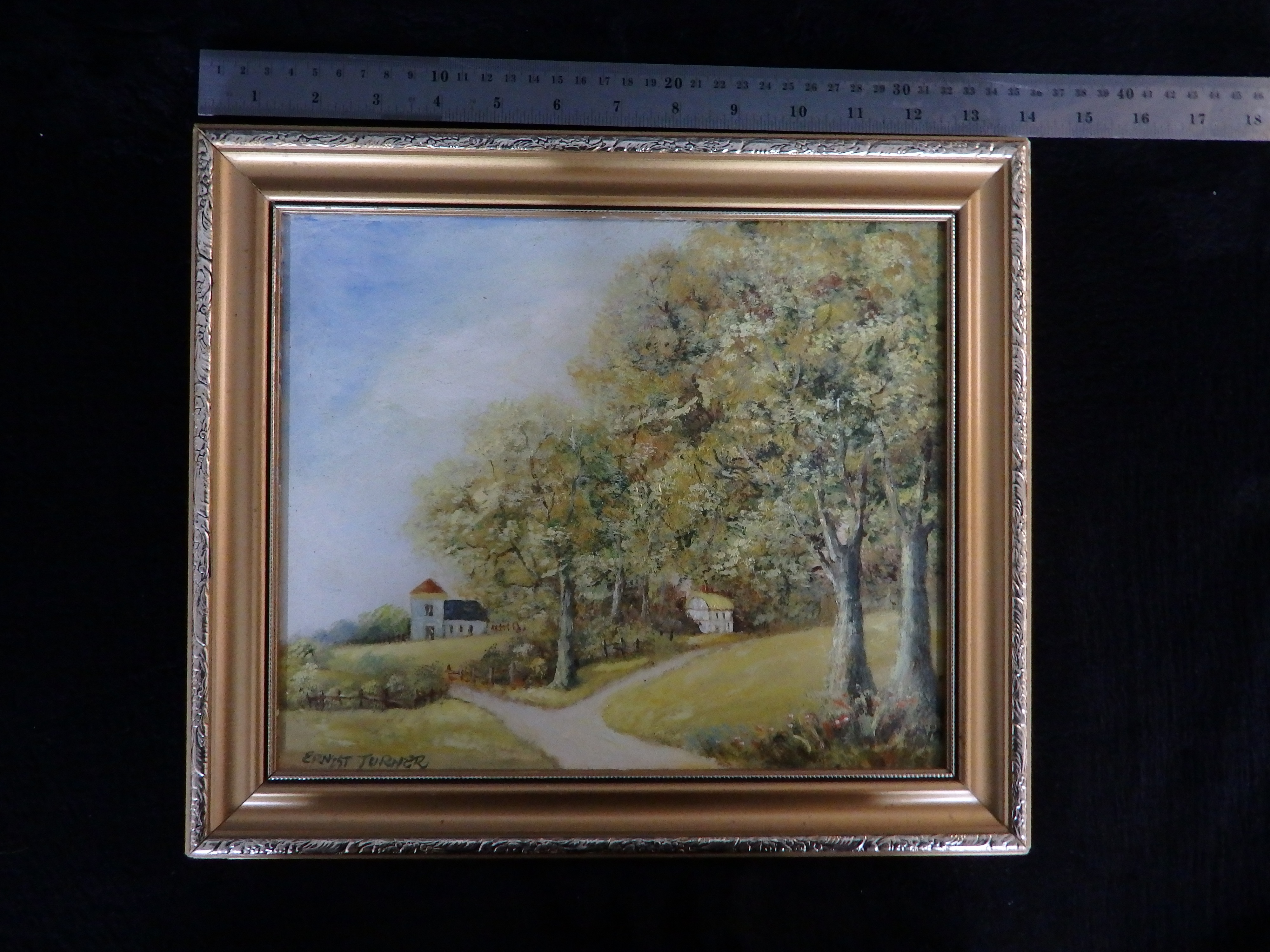 Ernest Turner, A Rural Landscape Oil On Board