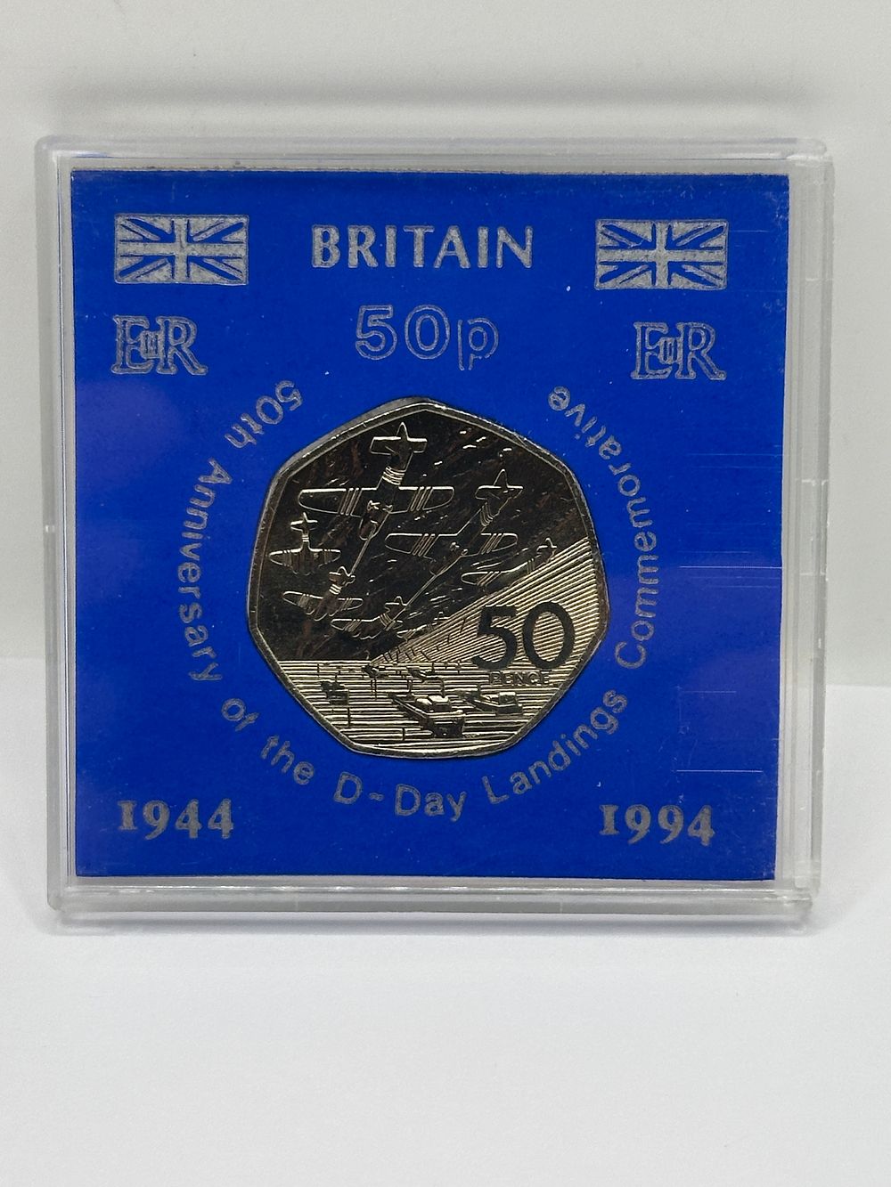 Lot 58: UK 1994 D-Day 50th Anniversary 50 Pence Coin