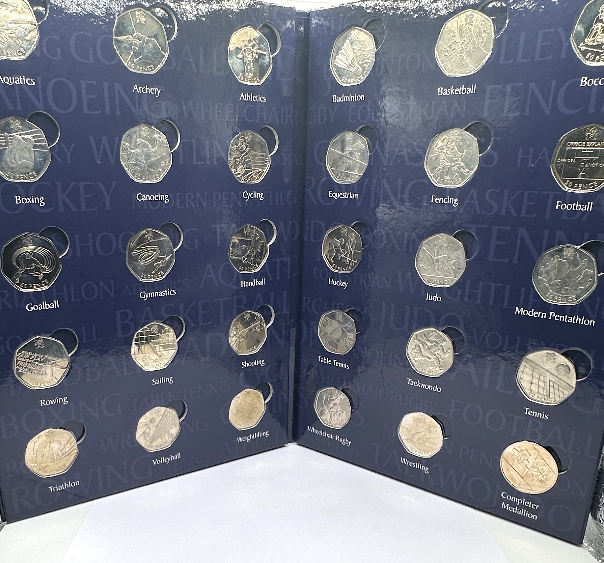 UK 2011 London 2012 Olympic 50 Pence Coin Collection, Collector's Album