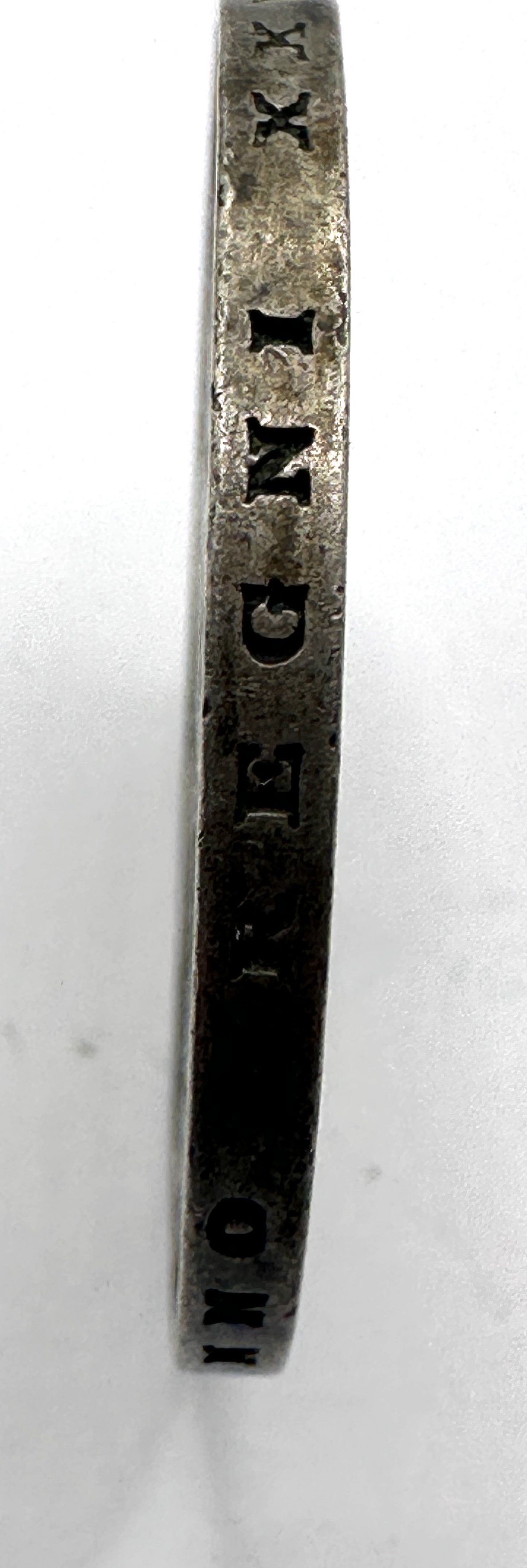UK 1937 George VI Crown, Incuse Edge Lettering