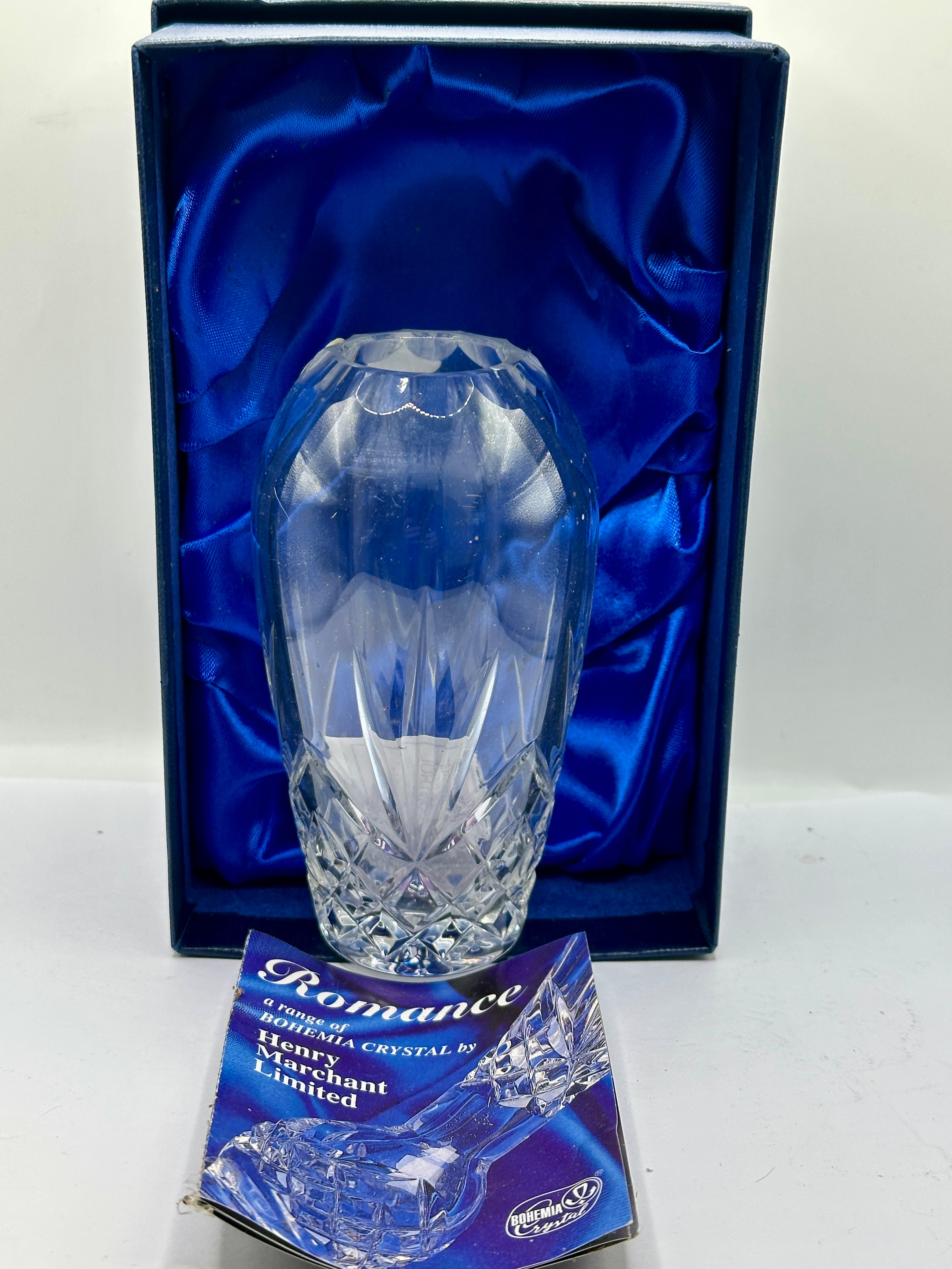 A Bohemia Lead Crystal Bud Vase, Romance Range