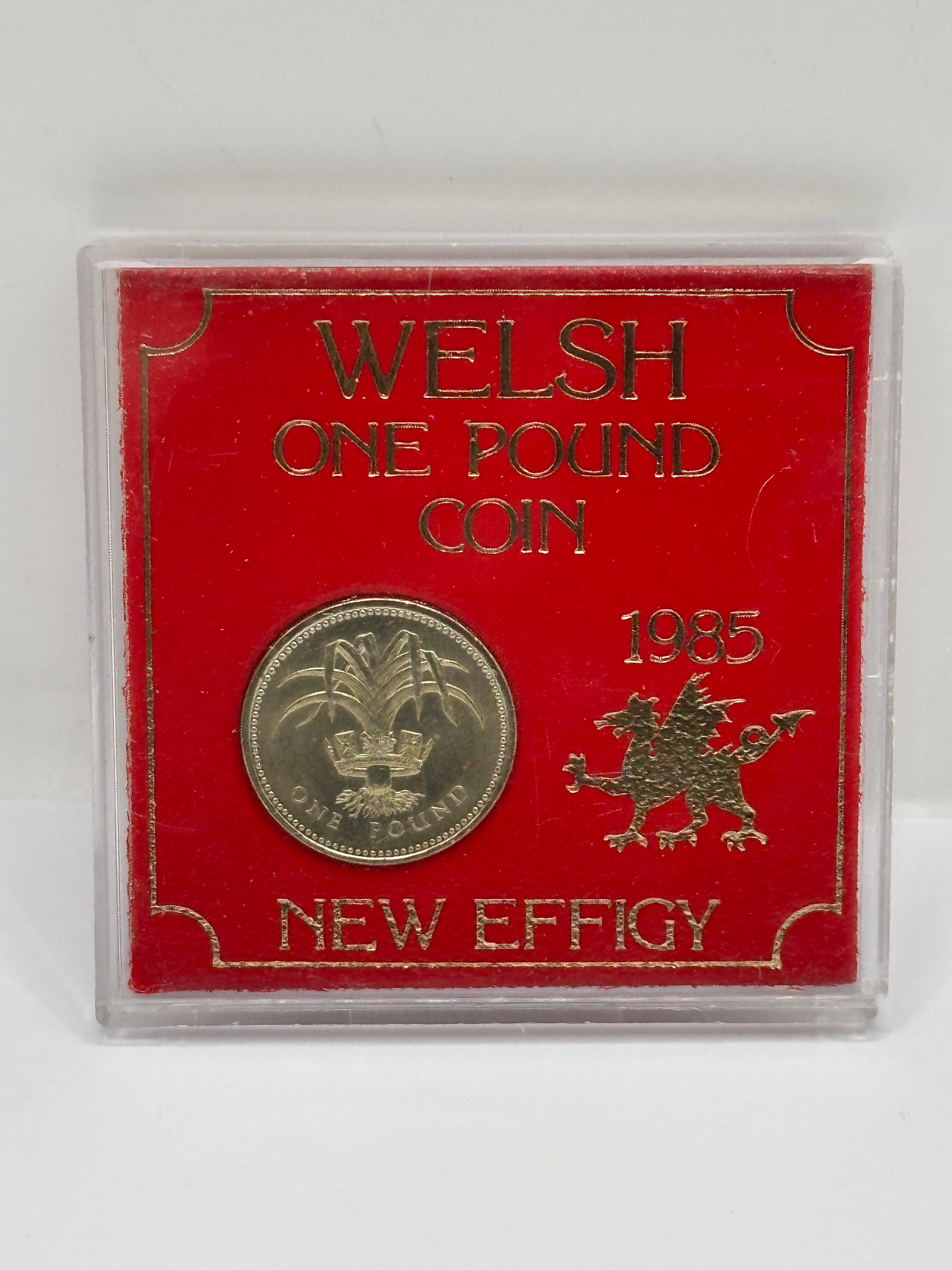 UK 1985 Welsh One Pound Coin in Presentation Case