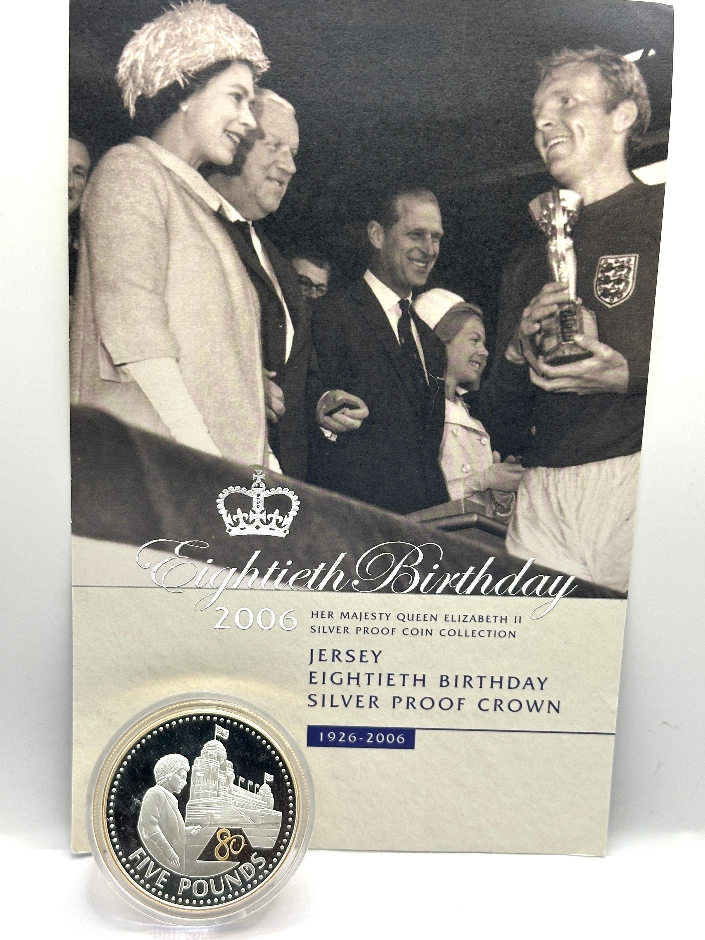 Jersey 2006 Queen Elizabeth II Silver Five Pounds Coin