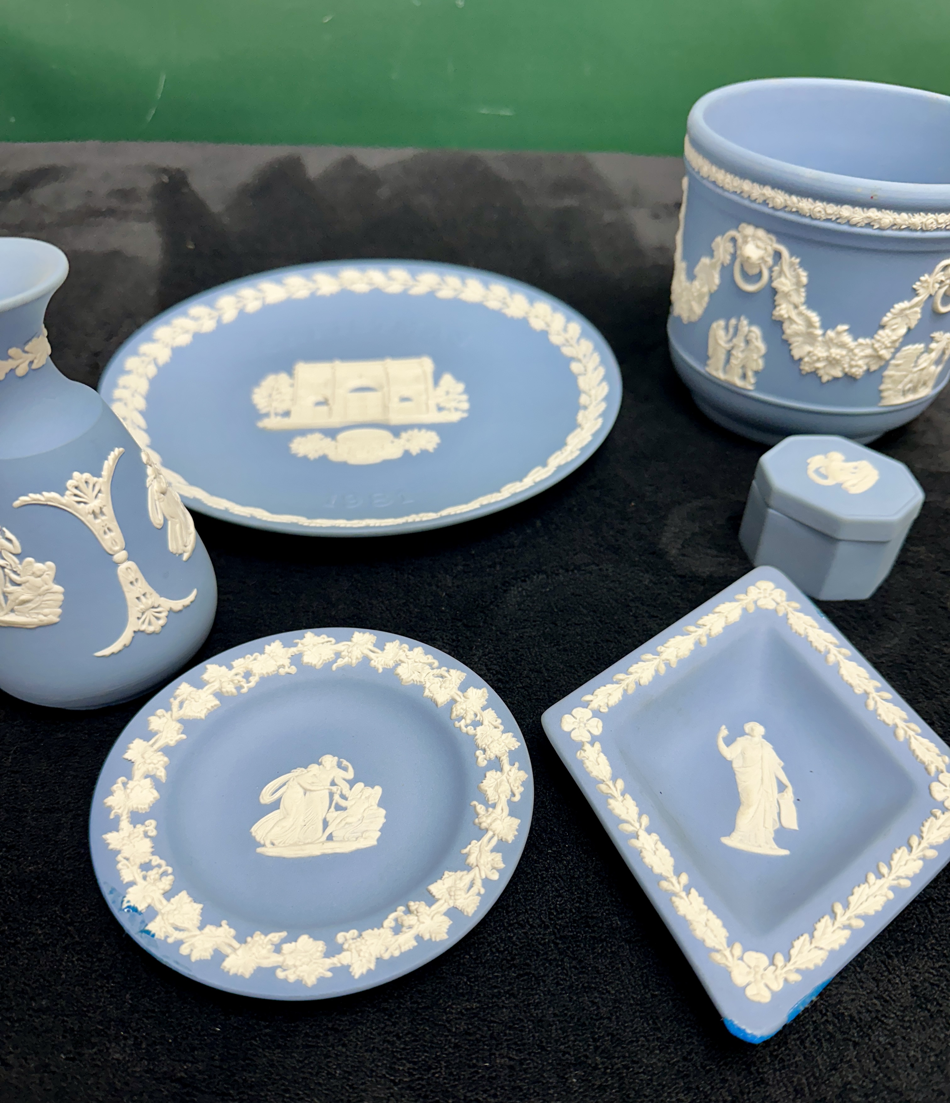 A Collection of English Wedgwood Jasperware Stoneware Items