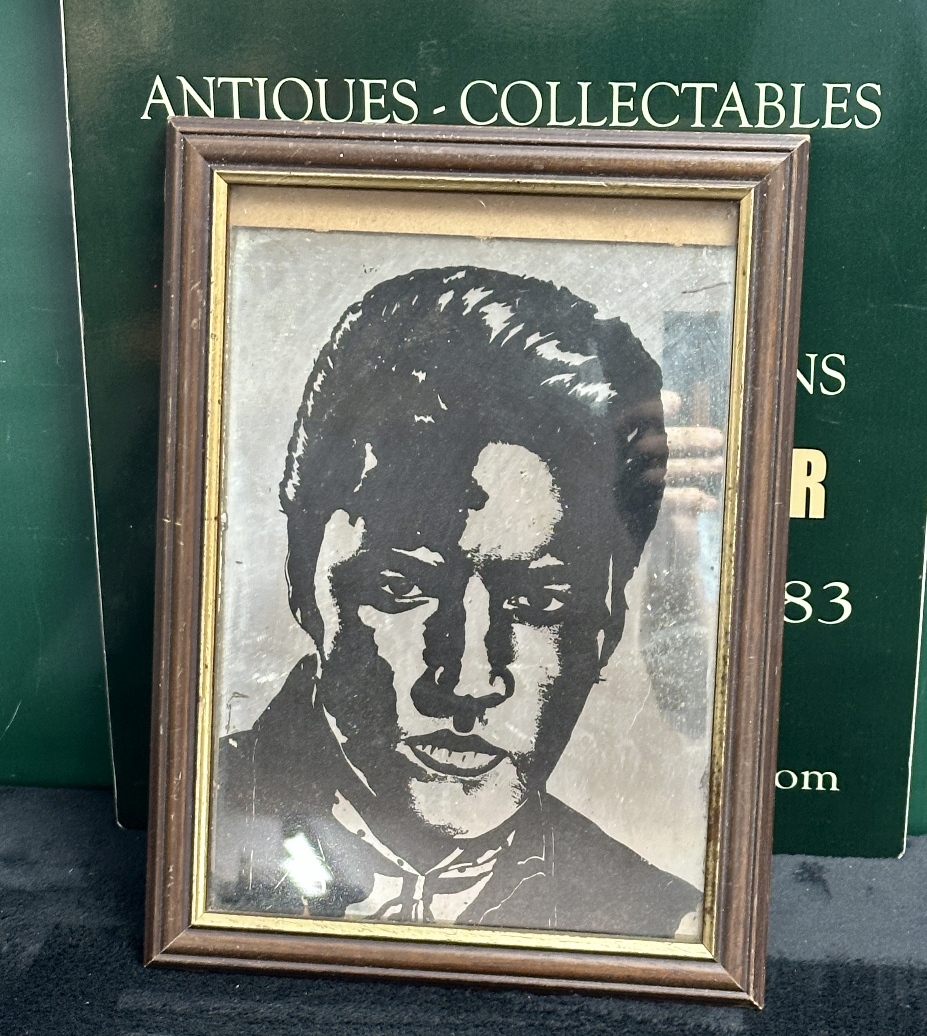A Framed Graphic Mirror Portrait of Little Richard