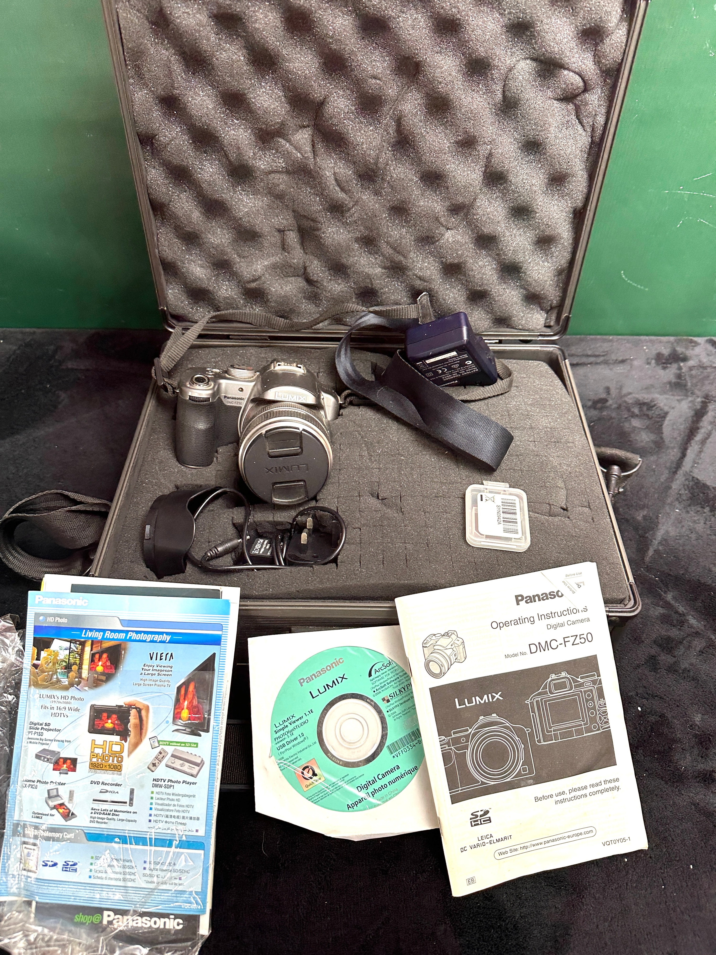 Panasonic Lumix DMC-FZ50 Digital Bridge Camera with Hard Case