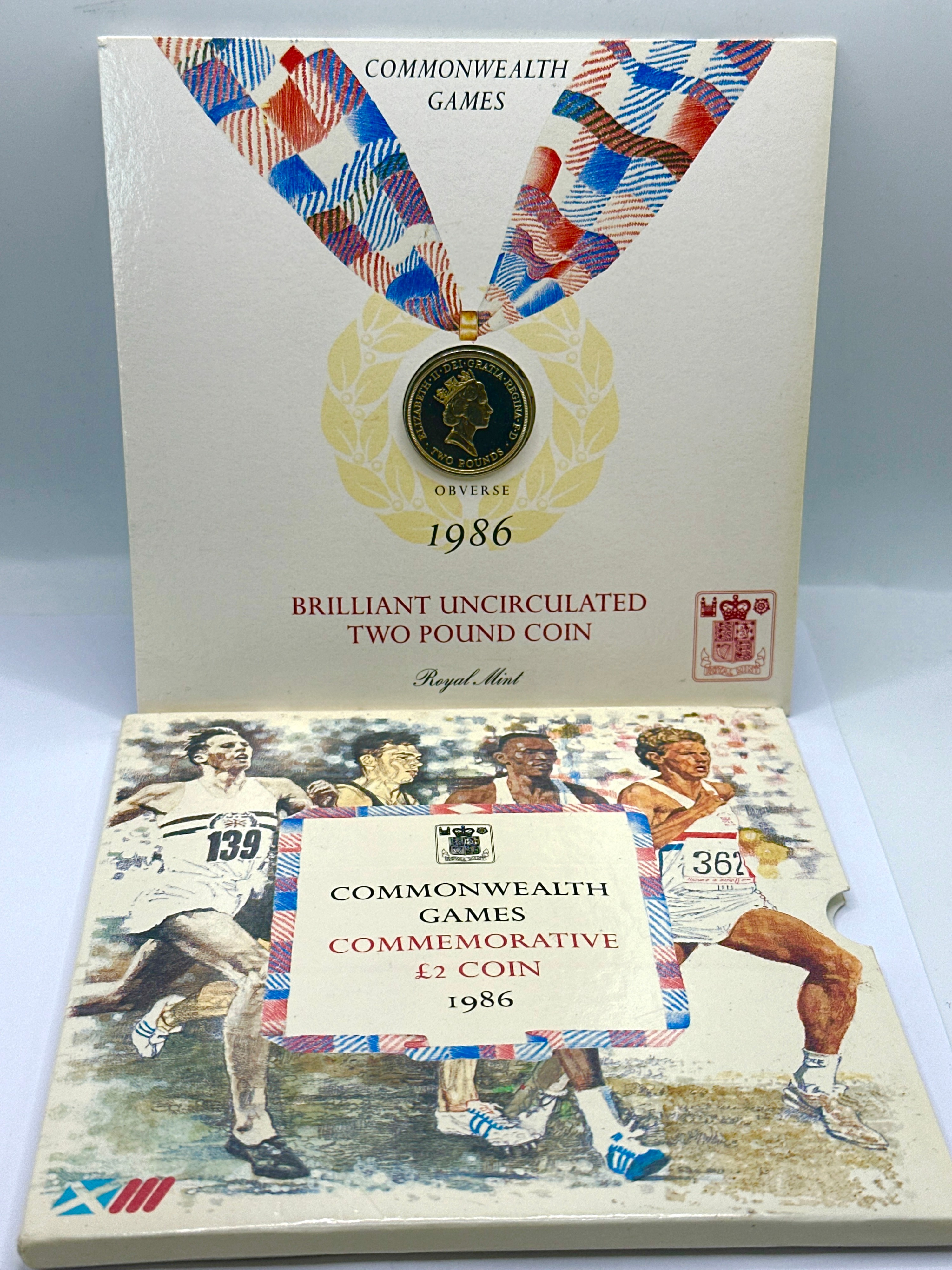 UK 1986 Commonwealth Games Brilliant Uncirculated Two Pound Coin