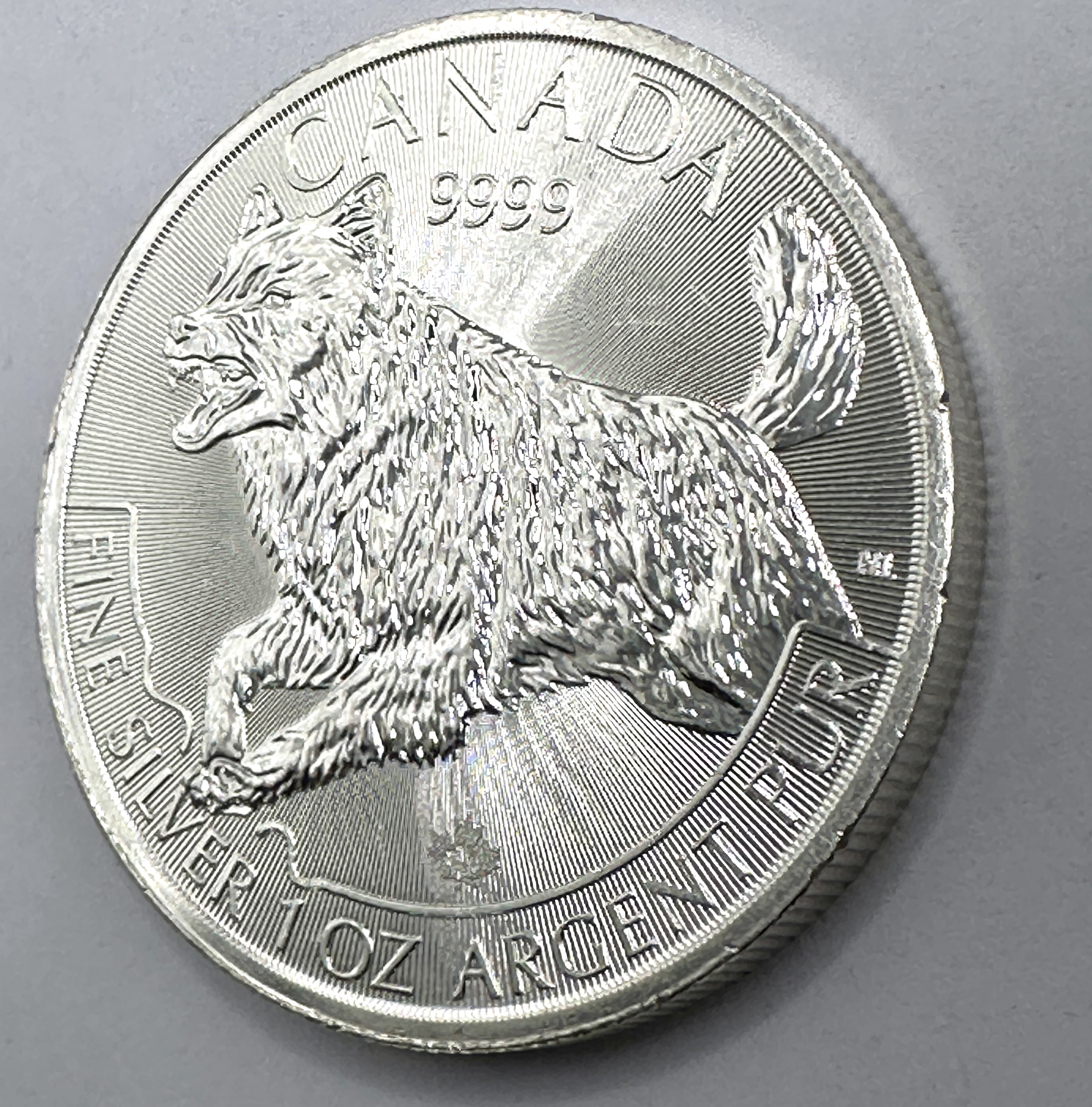 Canada 2018 Predator Series Wolf 9999 Silver 1 oz Coin