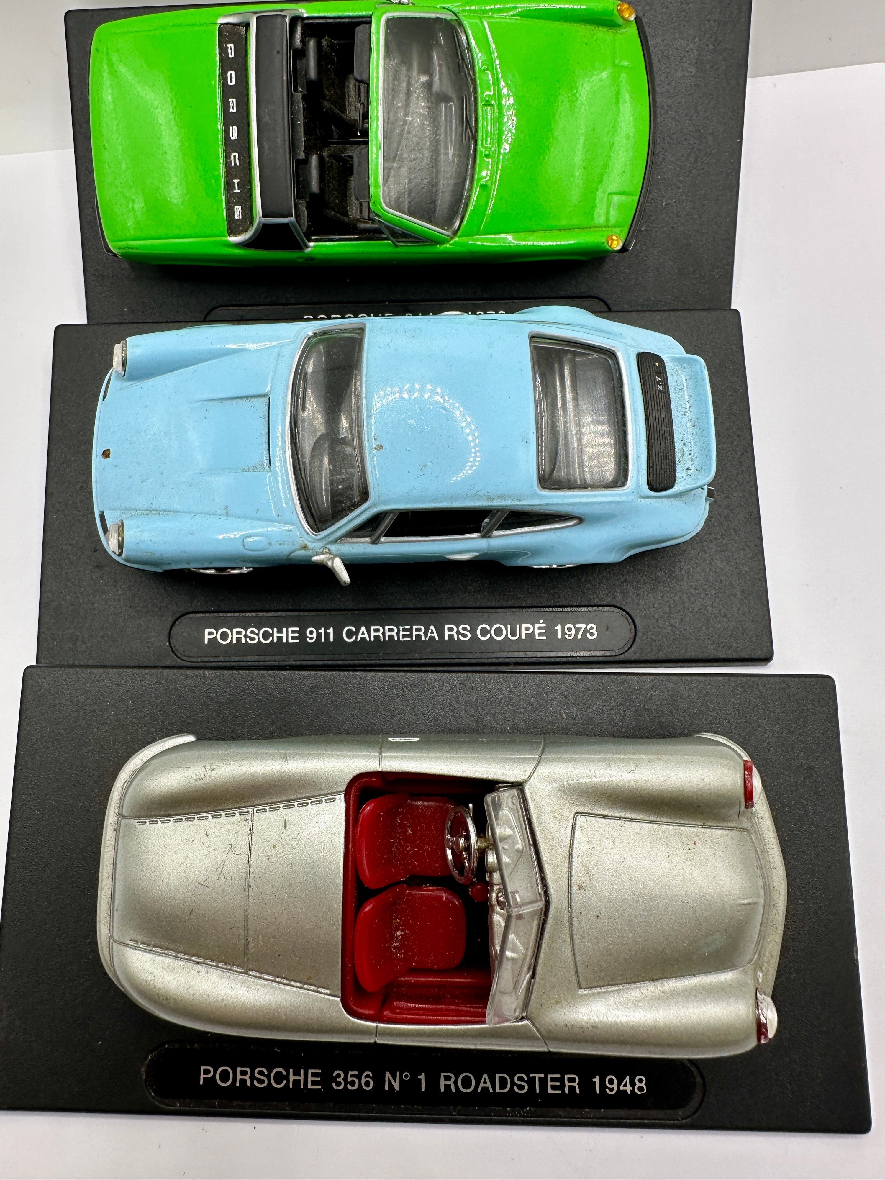 Three Porsche Model Cars Including Carrera RS and 356 Roadster