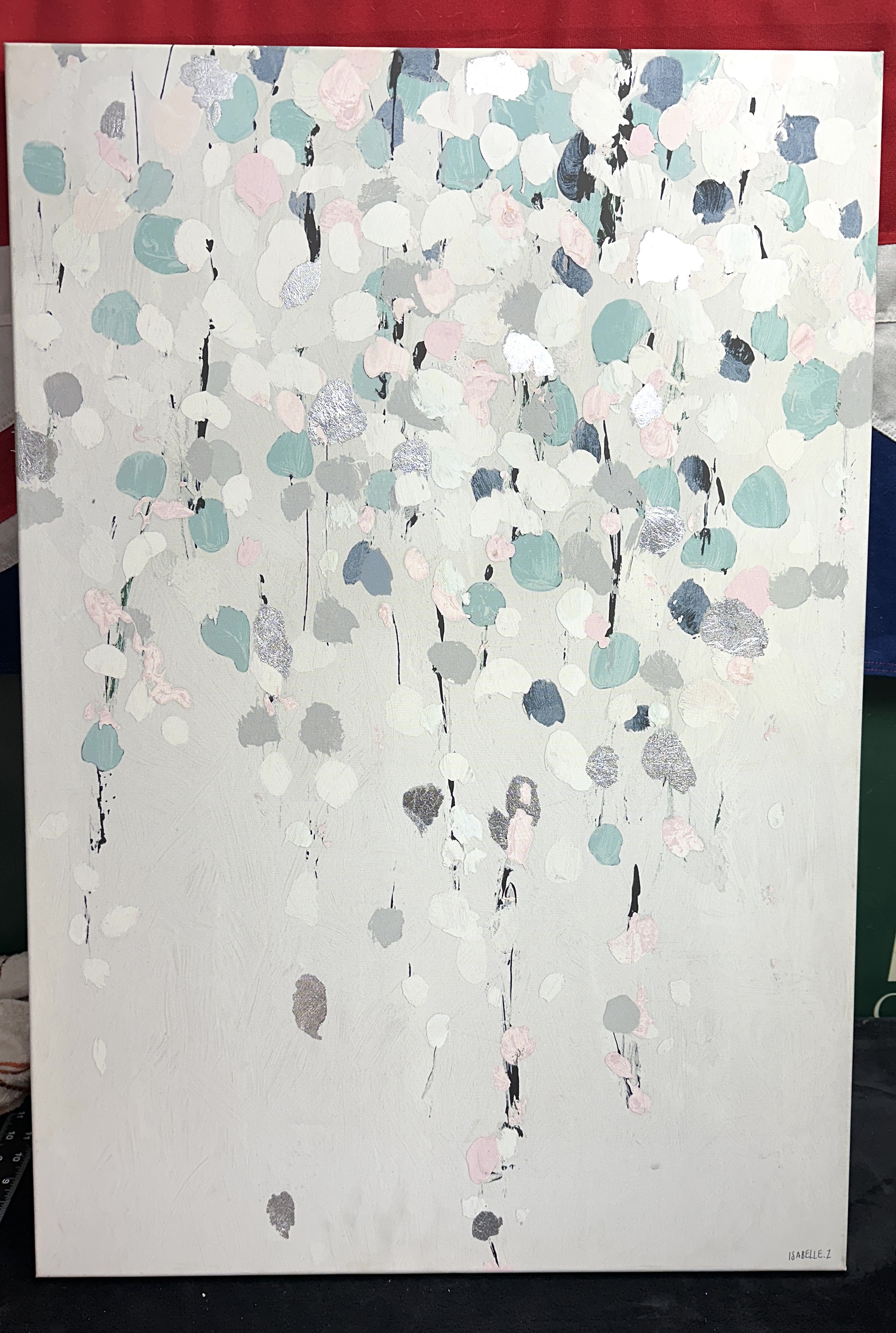Isabelle Z, Blossom, a contemporary mixed media print on canvas