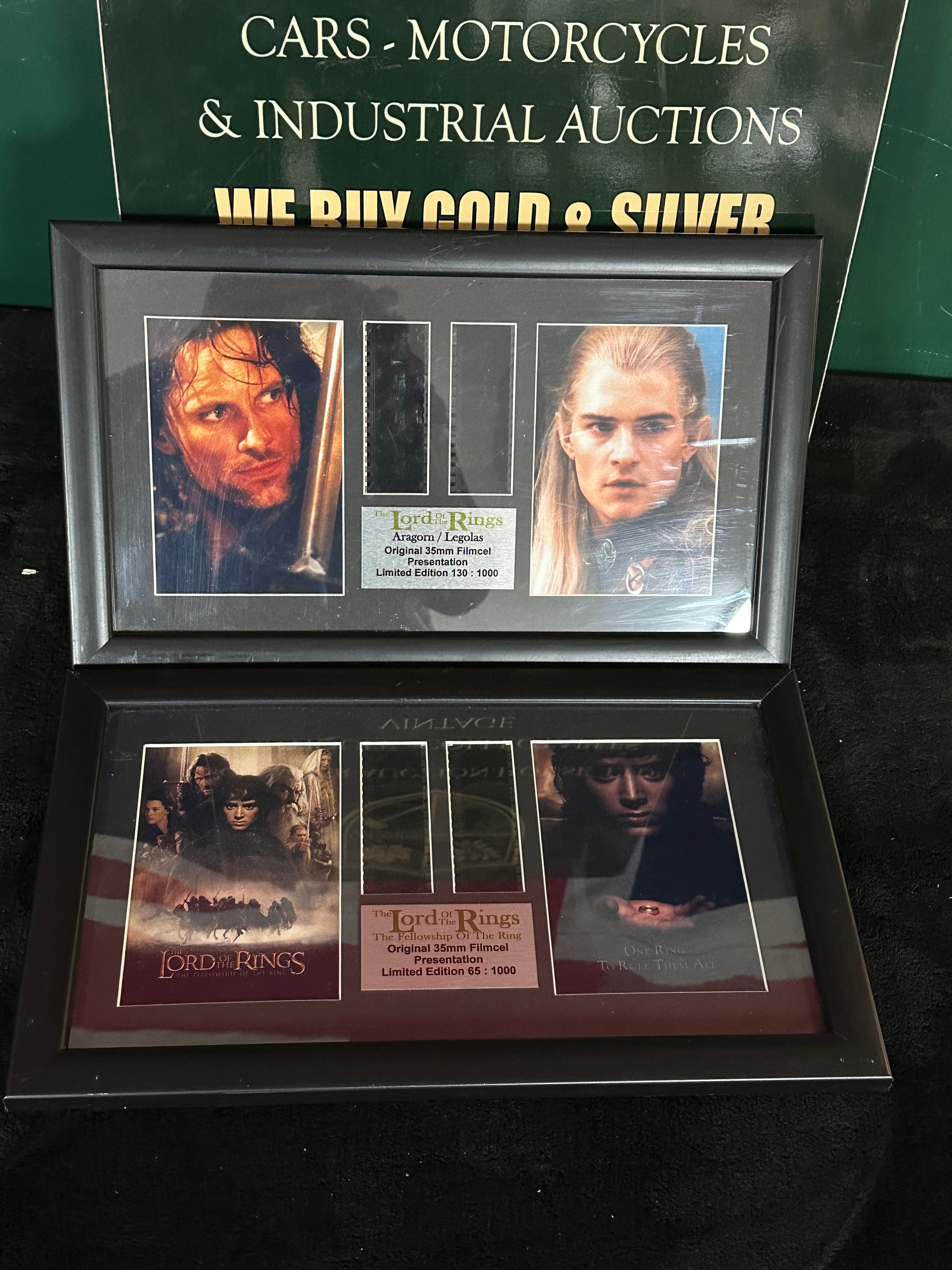 Two Framed Lord Of The Rings Original 35mm Filmcell Presentations