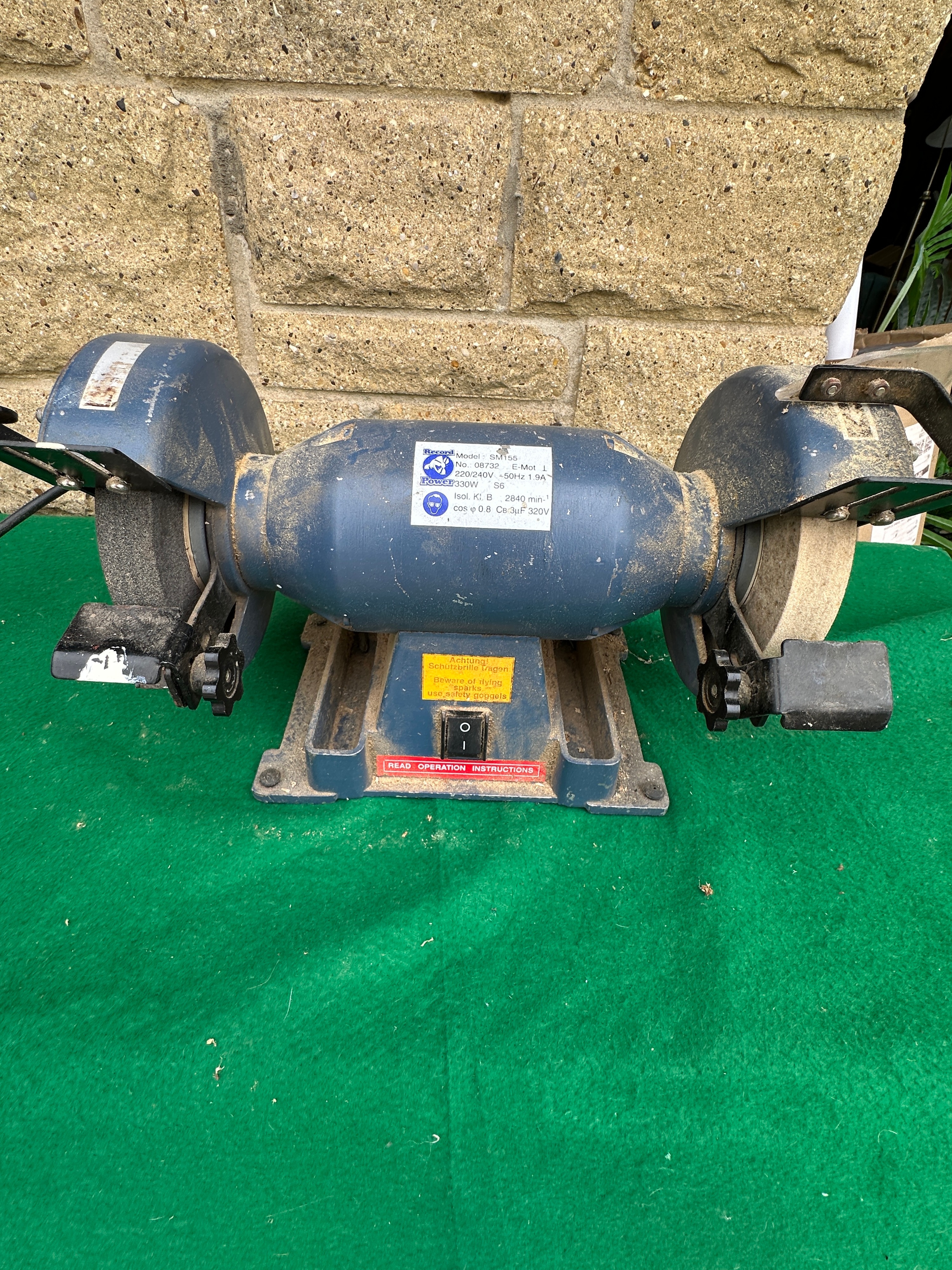 A Record Power Model SM155 Electric Bench Grinder