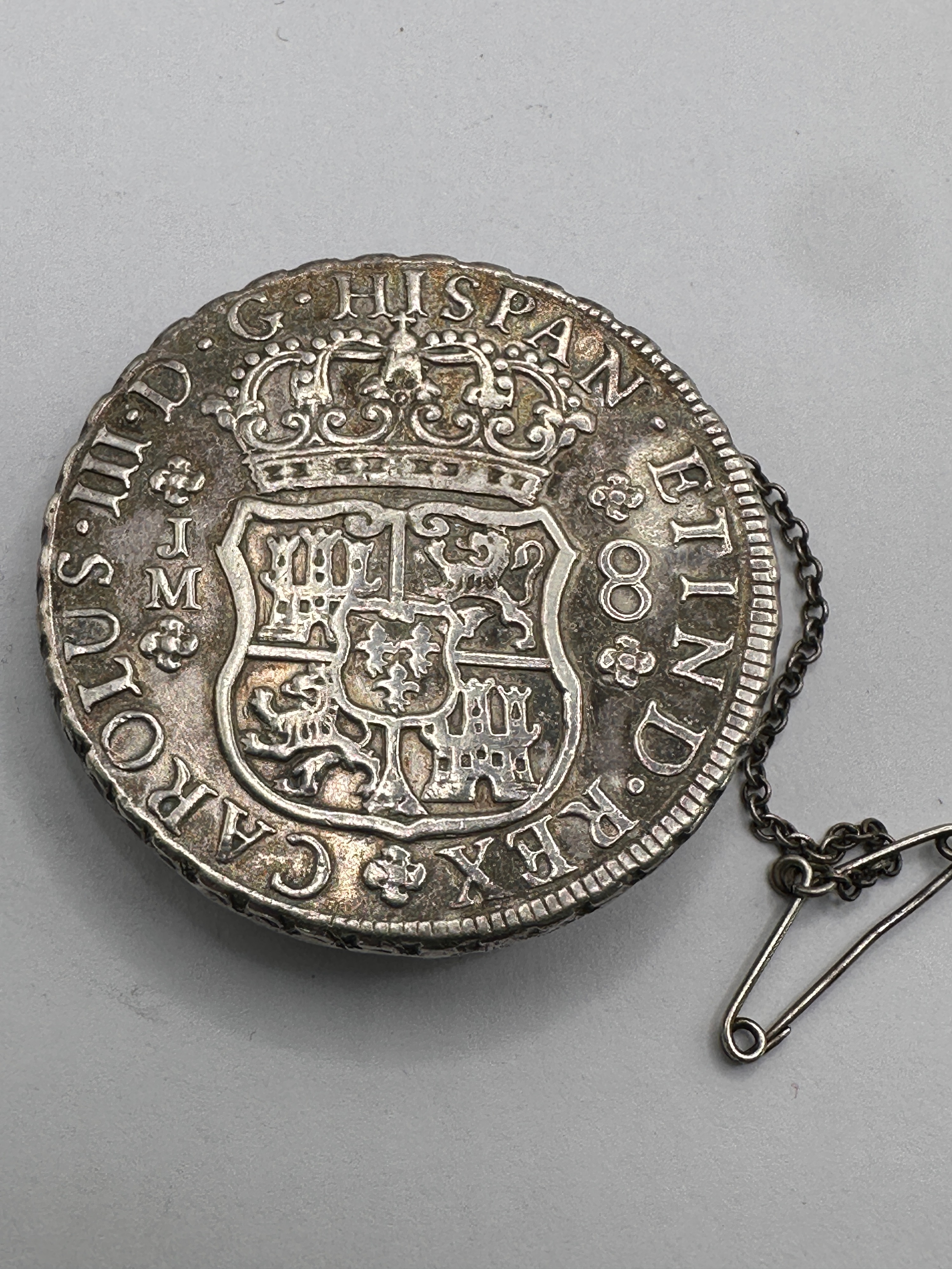 Peru 1768 LM Lima Mint Spanish Colonial 8 Reales Pillar Dollar