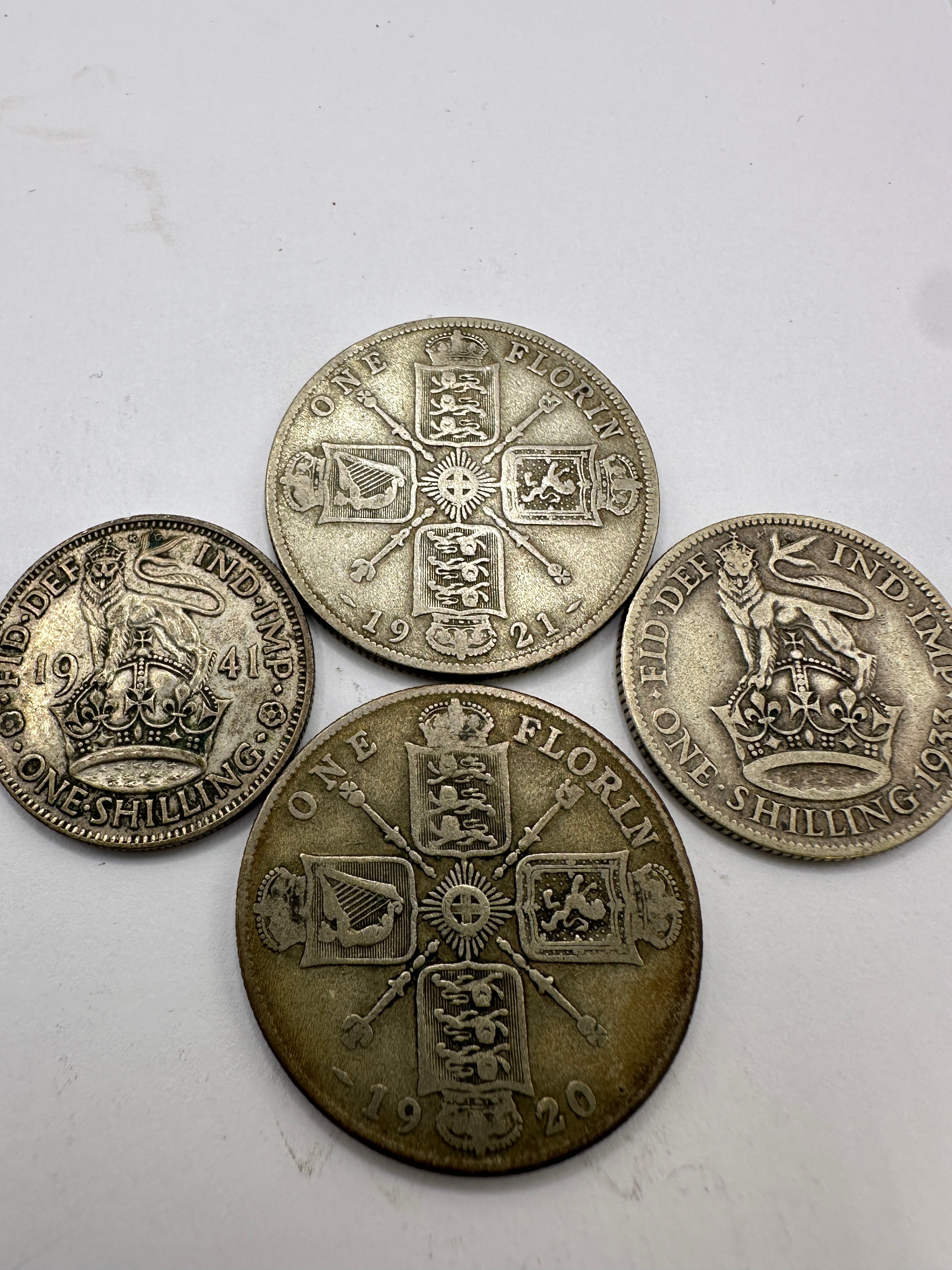 A Collection of UK George V and George VI Silver Coins