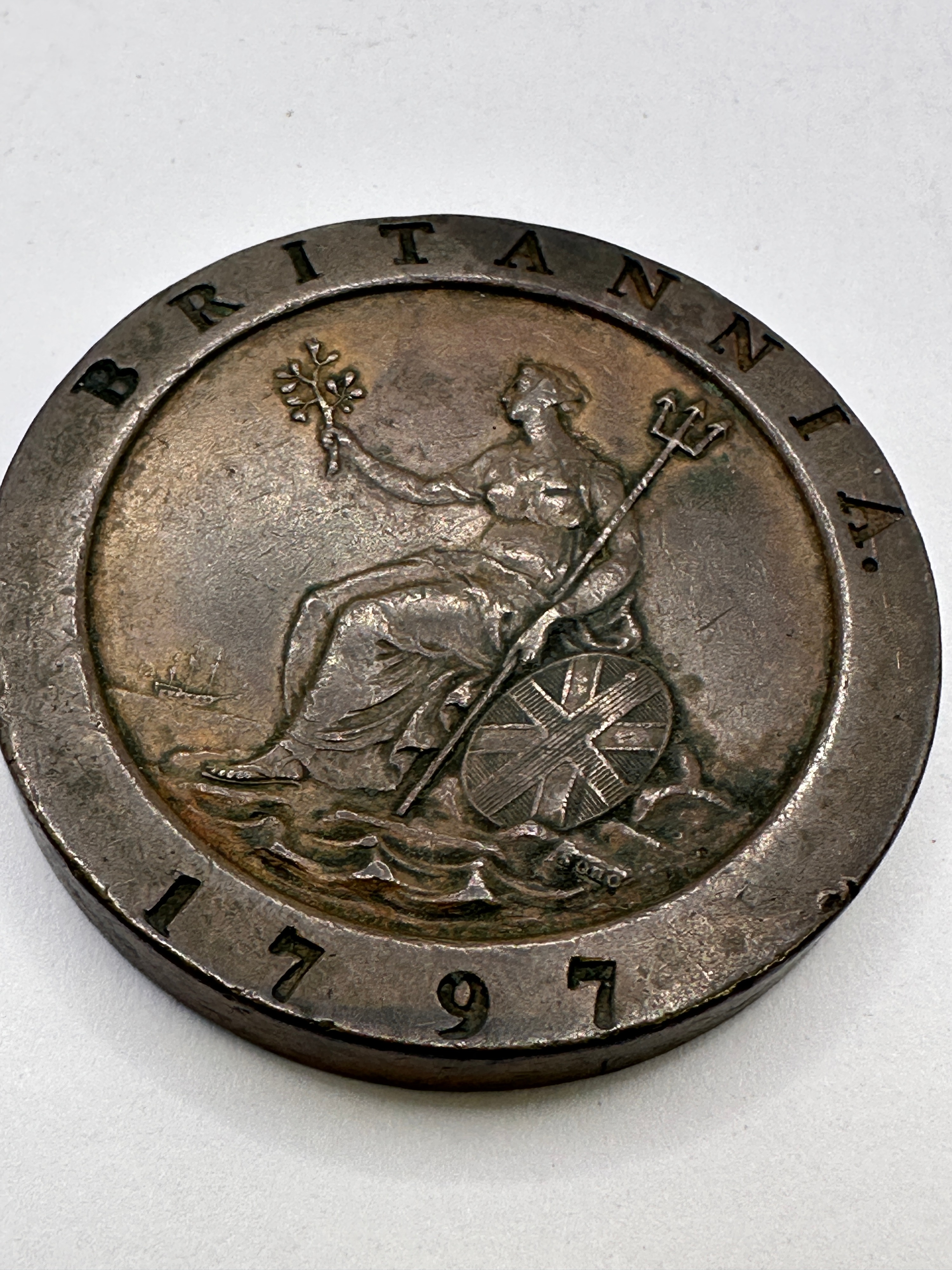 UK 1797 George III Cartwheel Twopence