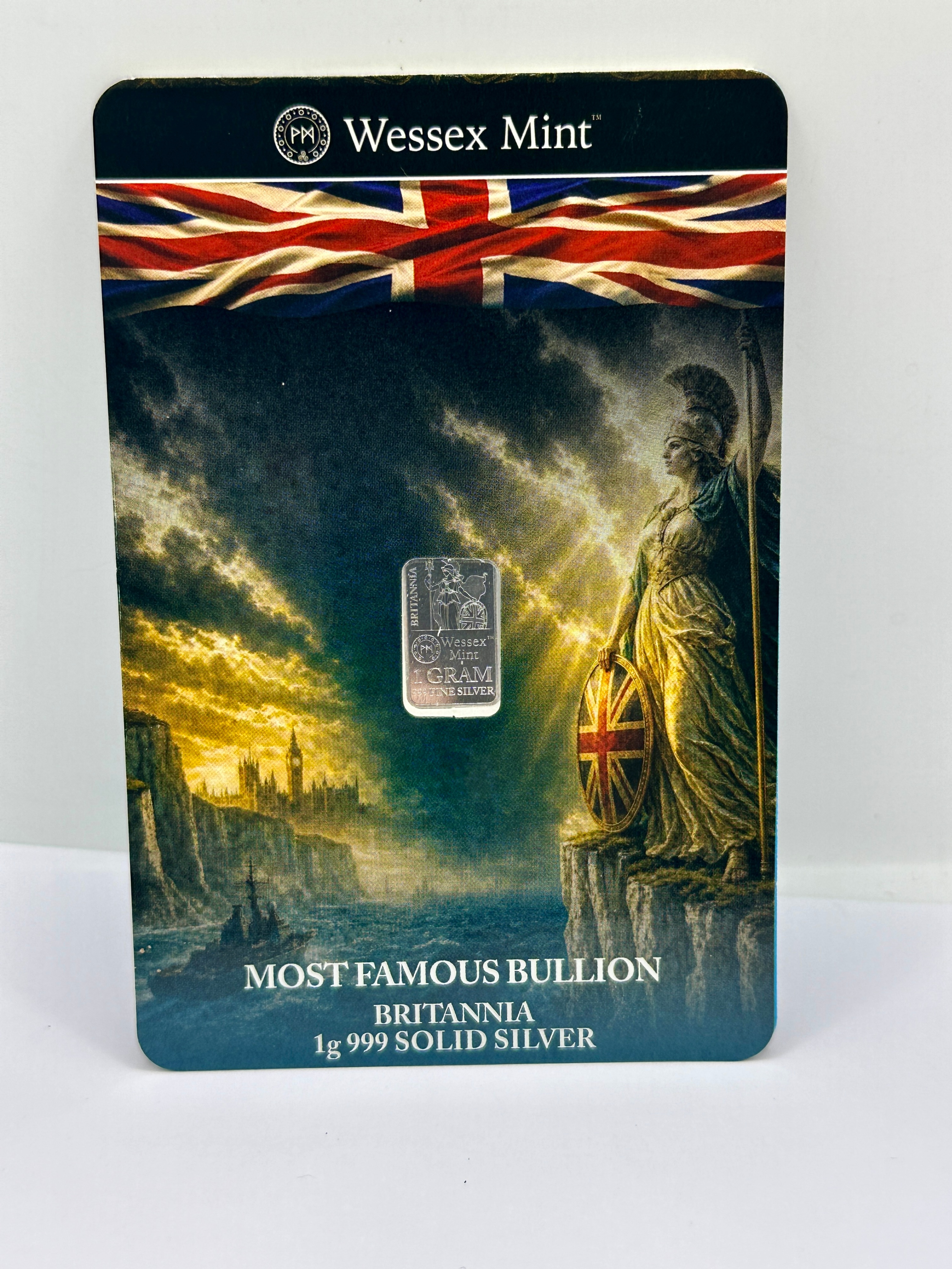 A Wessex Mint 1 Gram 999 Fine Silver Britannia Bar