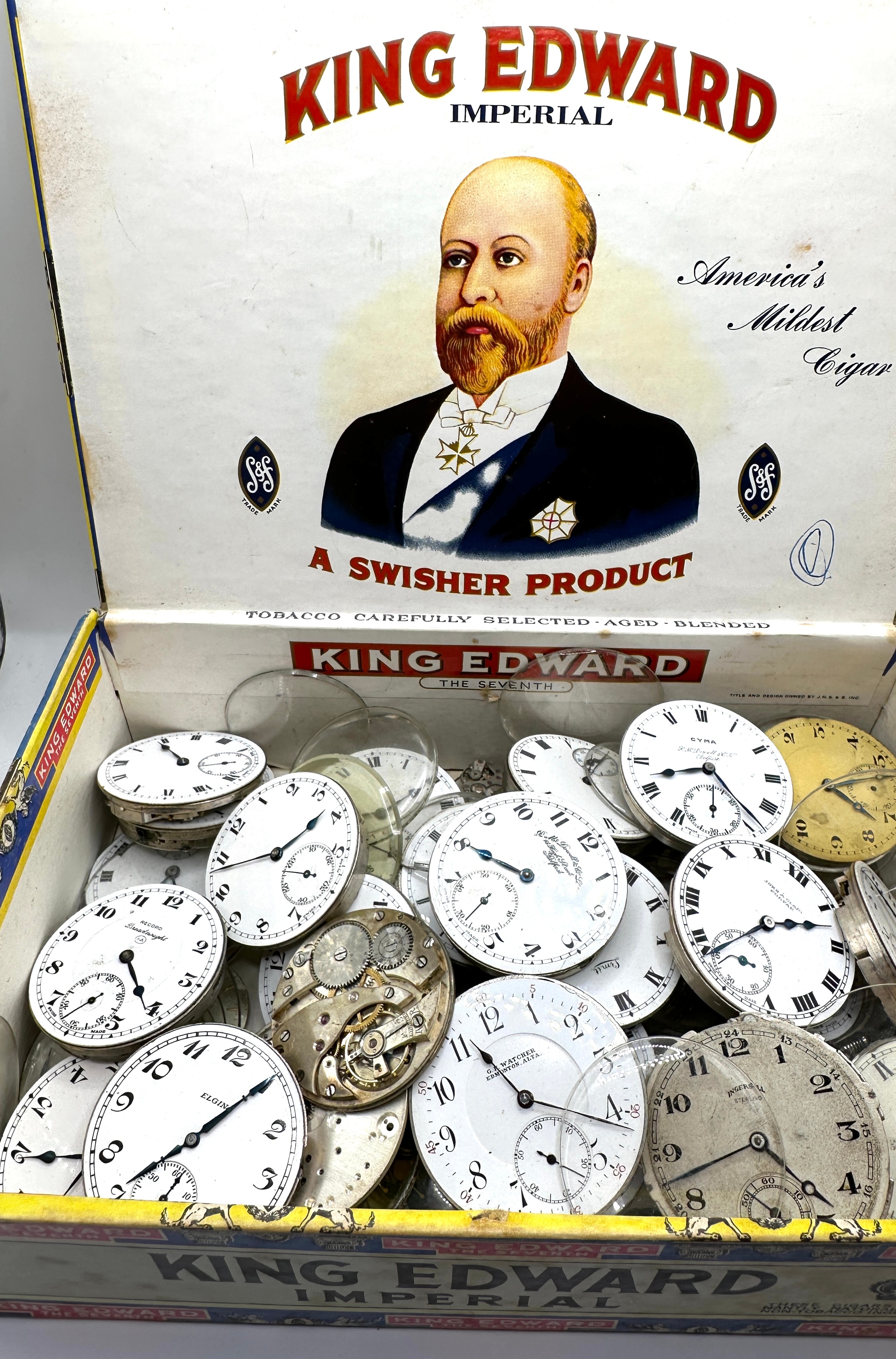 A Collection of Antique and Vintage Pocket Watch Movements and Dials