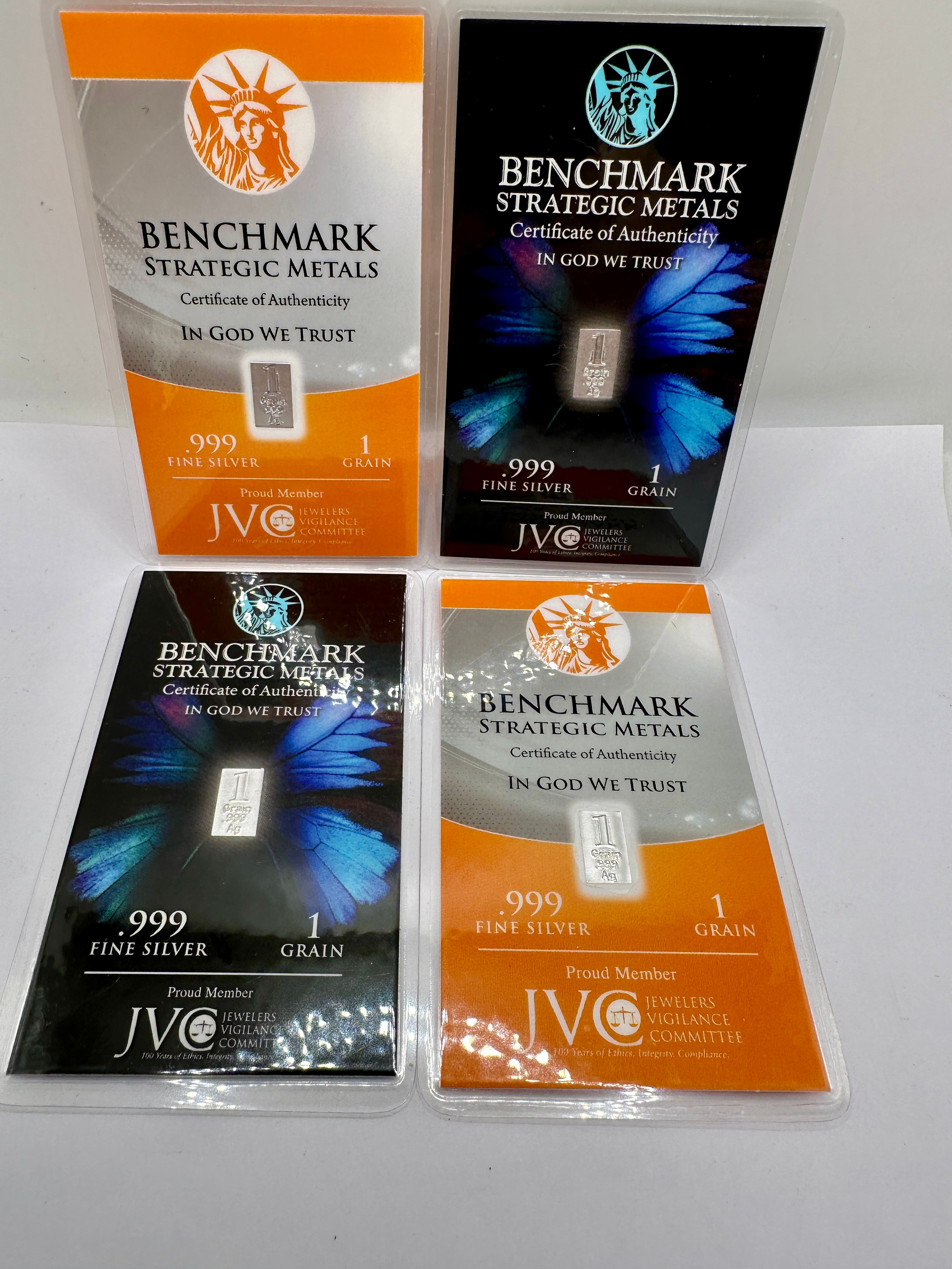 Benchmark Strategic Metals .999 Fine Silver 1 Grain Bars