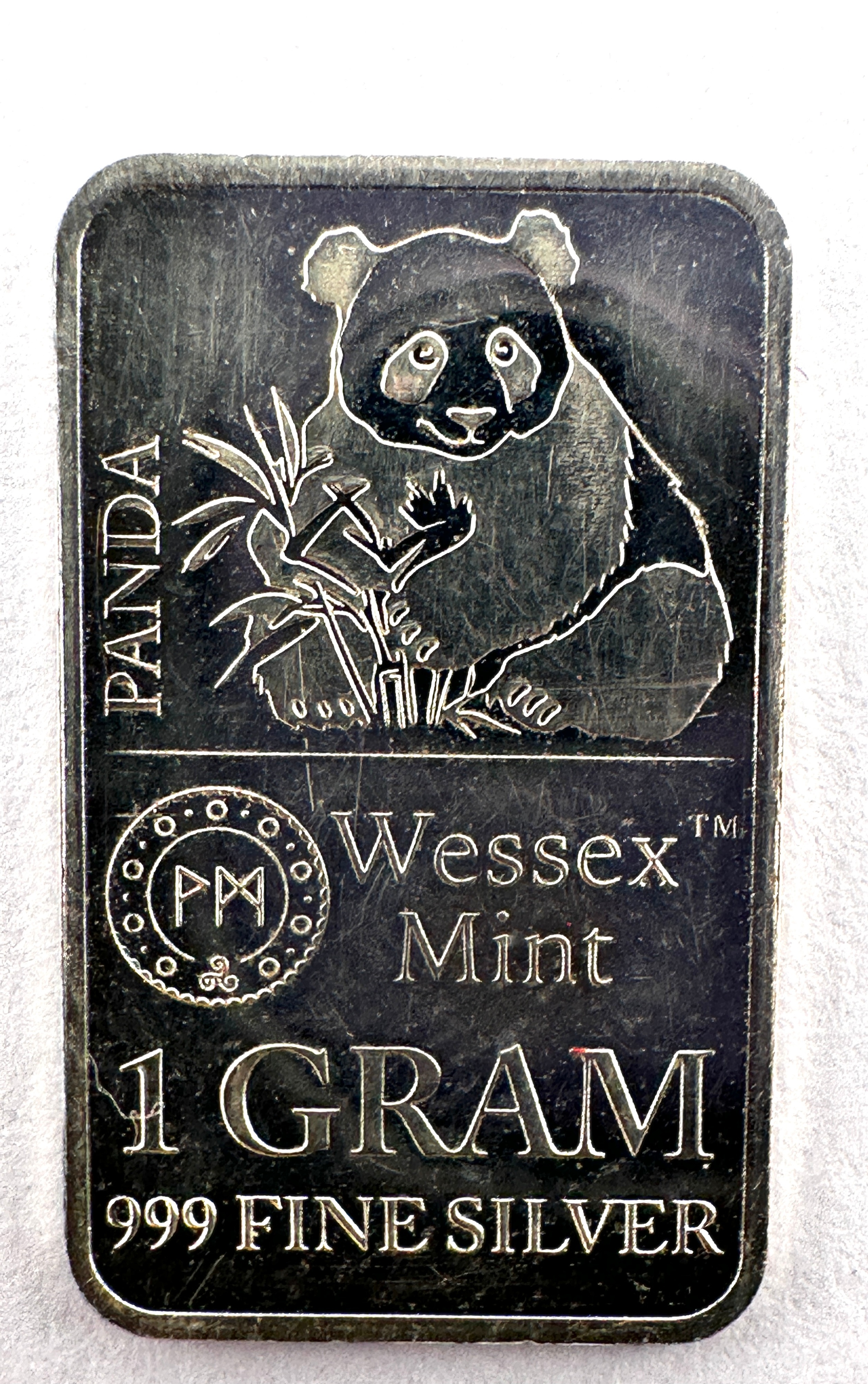 Wessex Mint 999 Fine Silver 1 Gram Panda Bar