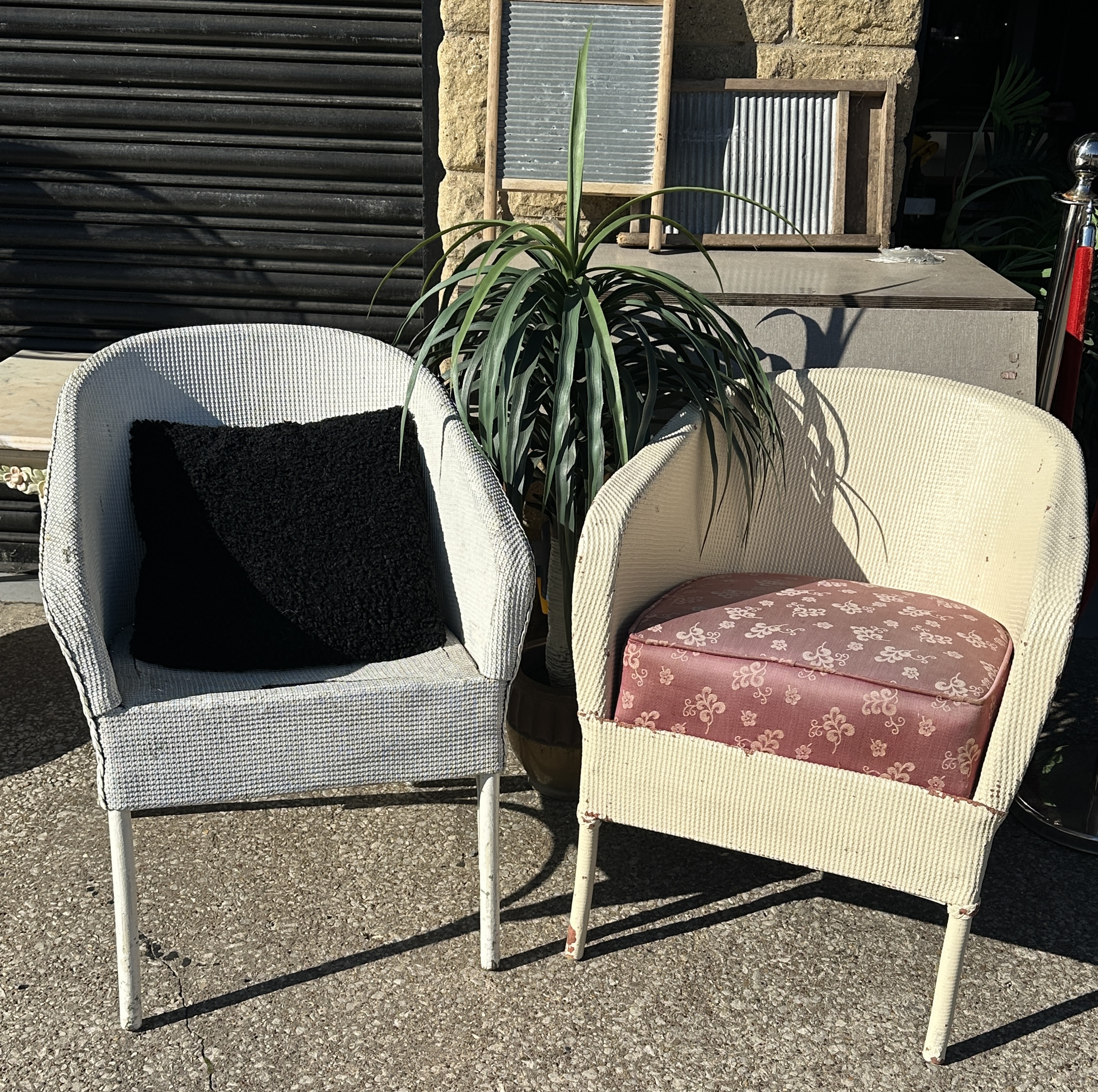 A Pair of Mid-20th Century Woven Armchairs
