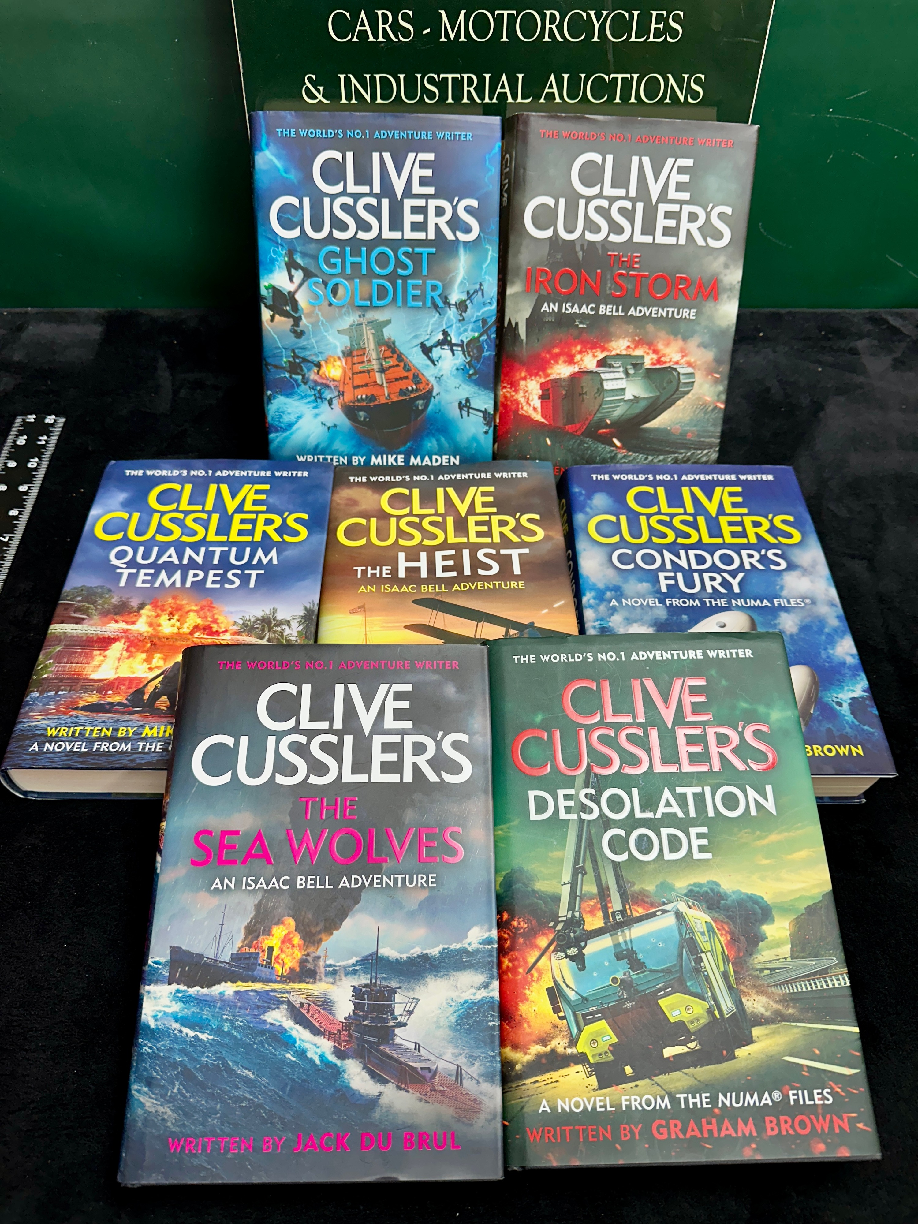 Seven Clive Cussler Hardcover Adventure Novels, The NUMA Files and Isaac Bell