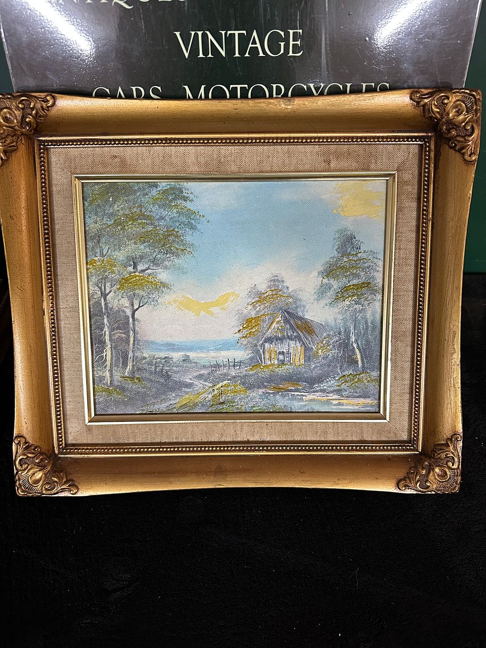 Lot 4: A Framed Impressionist Landscape Oil Painting Depicting A Woodland Cottage