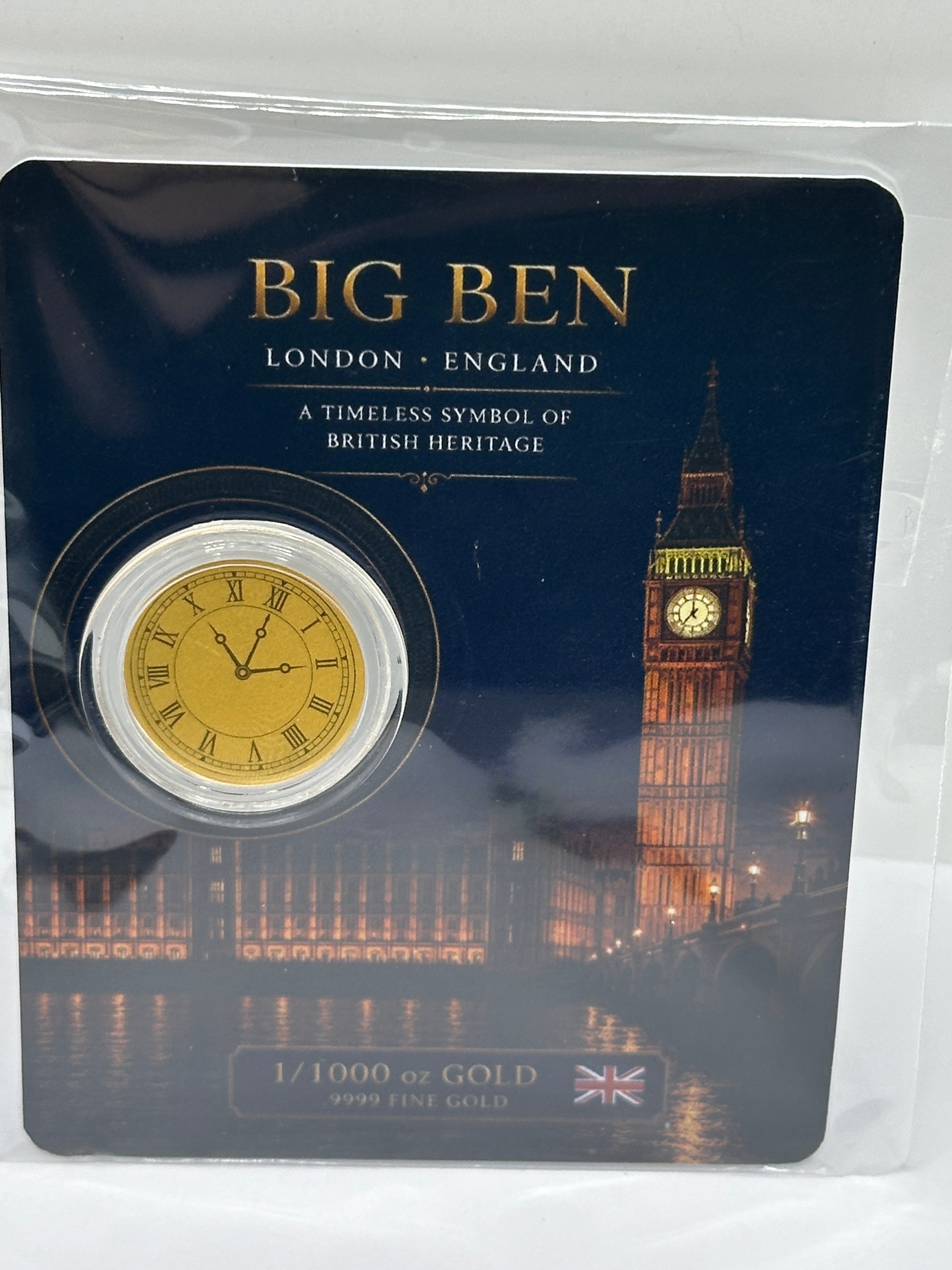 A Golden Heritage Edition Big Ben 1/1000 oz Gold Round