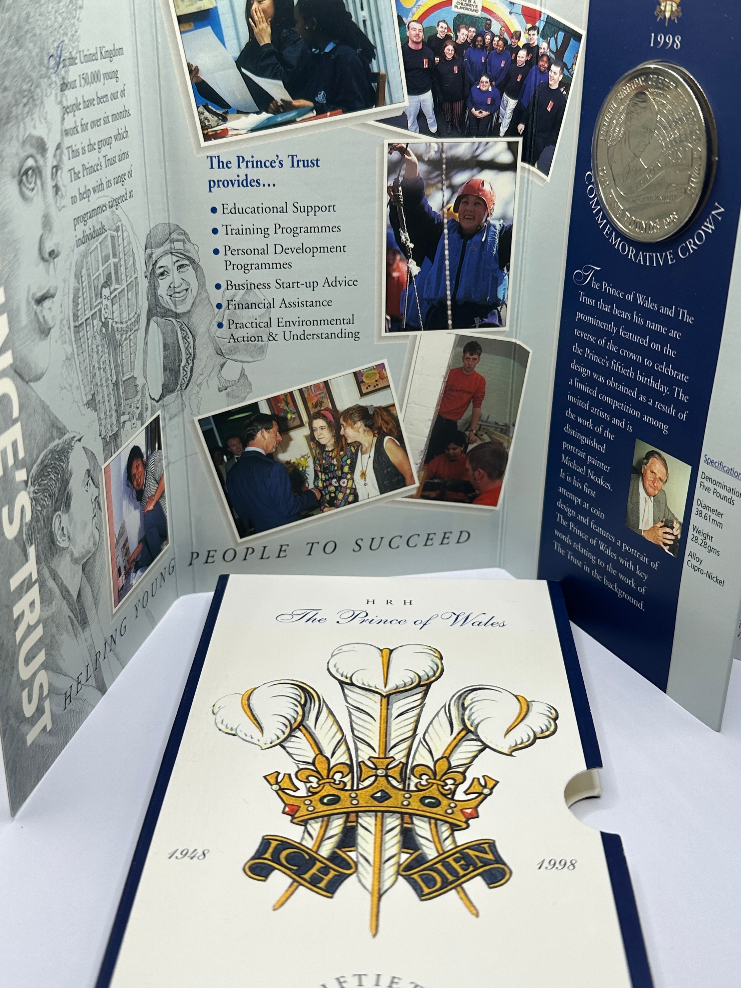 UK 1998 Prince of Wales 50th Birthday Cupro-Nickel Five Pound Crown