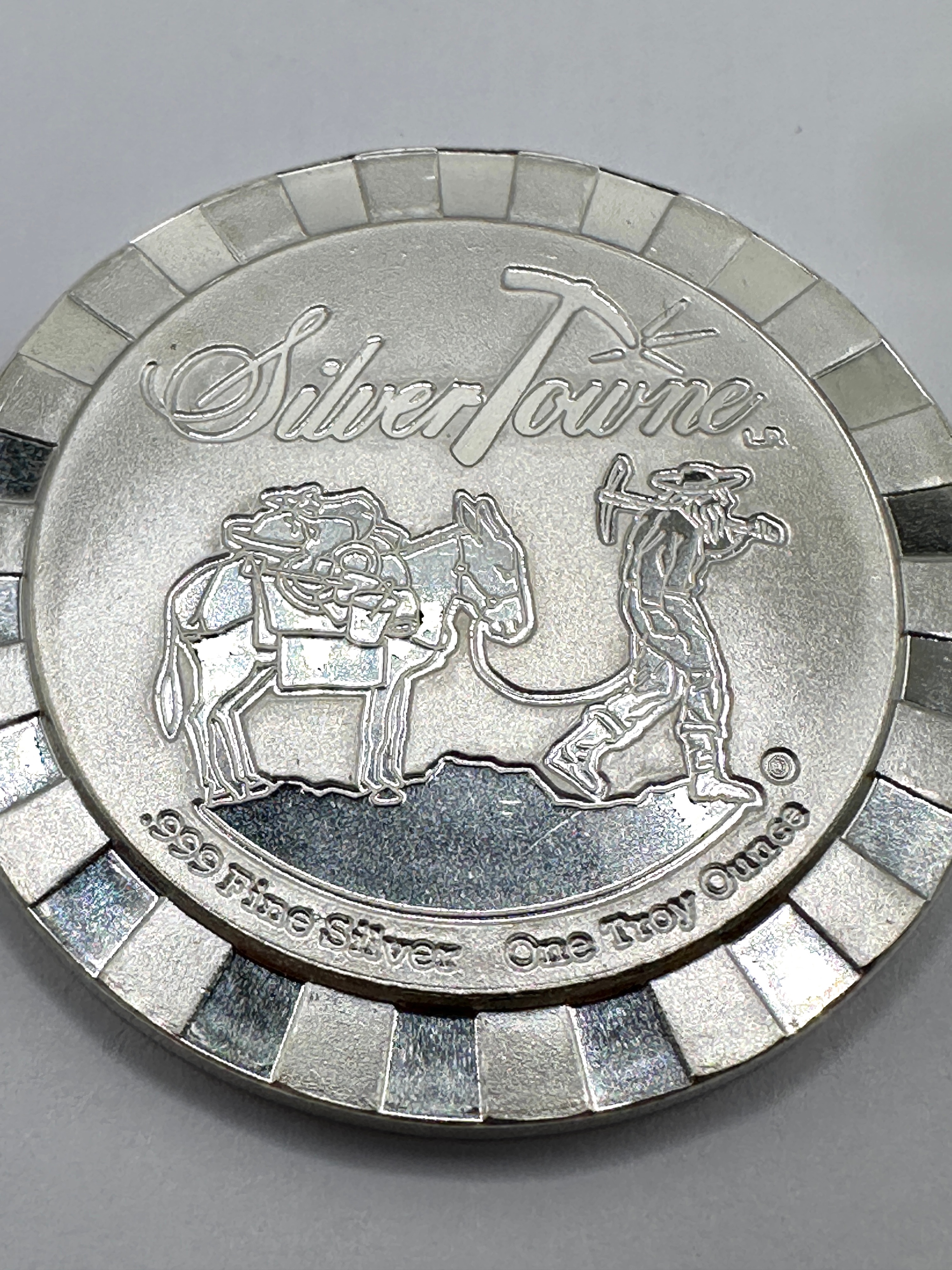 SilverTowne .999 Fine Silver One Troy Ounce Prospector Round