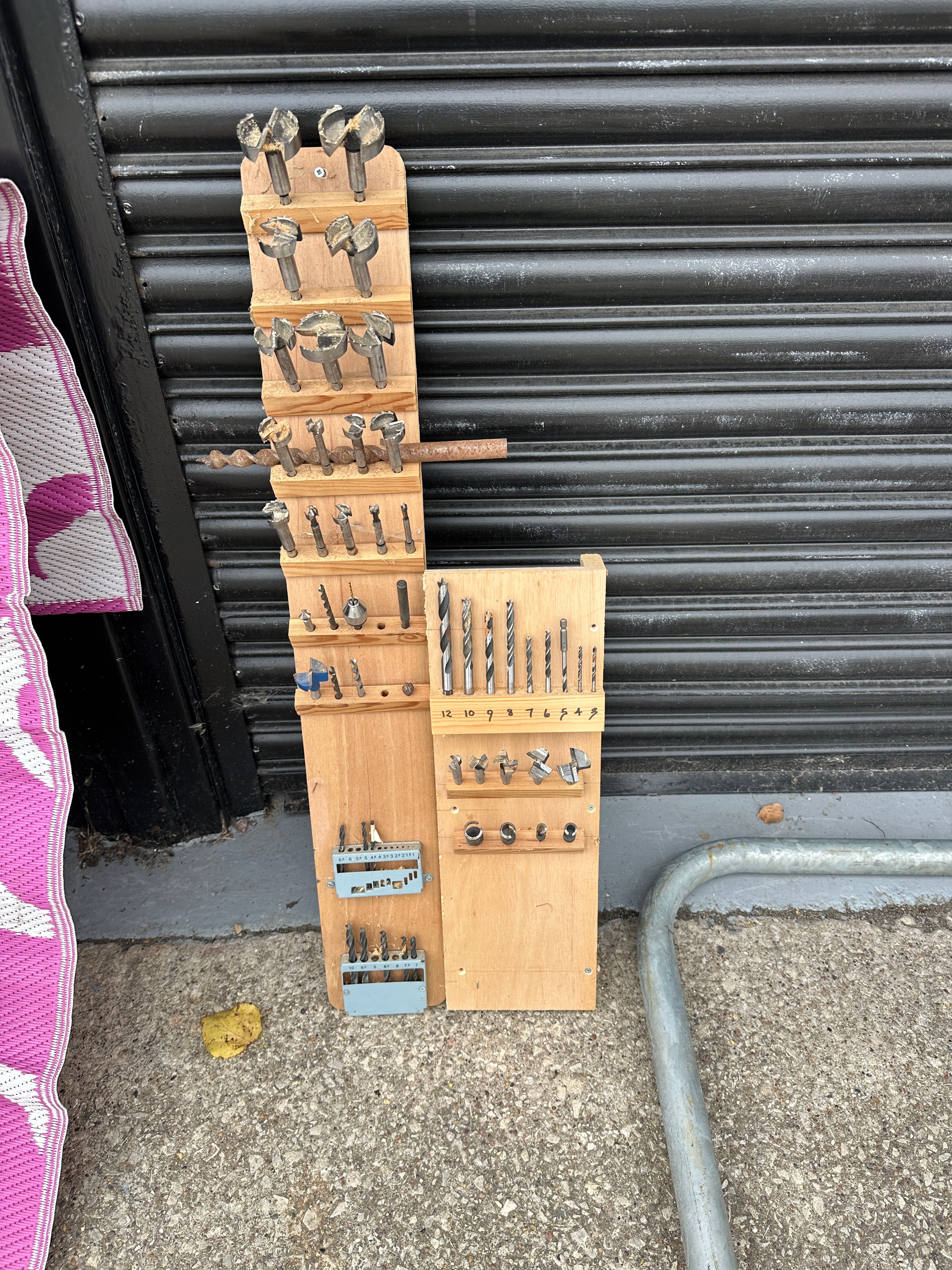 A Collection of Record Power Forstner Bits and Assorted Woodworking Bits
