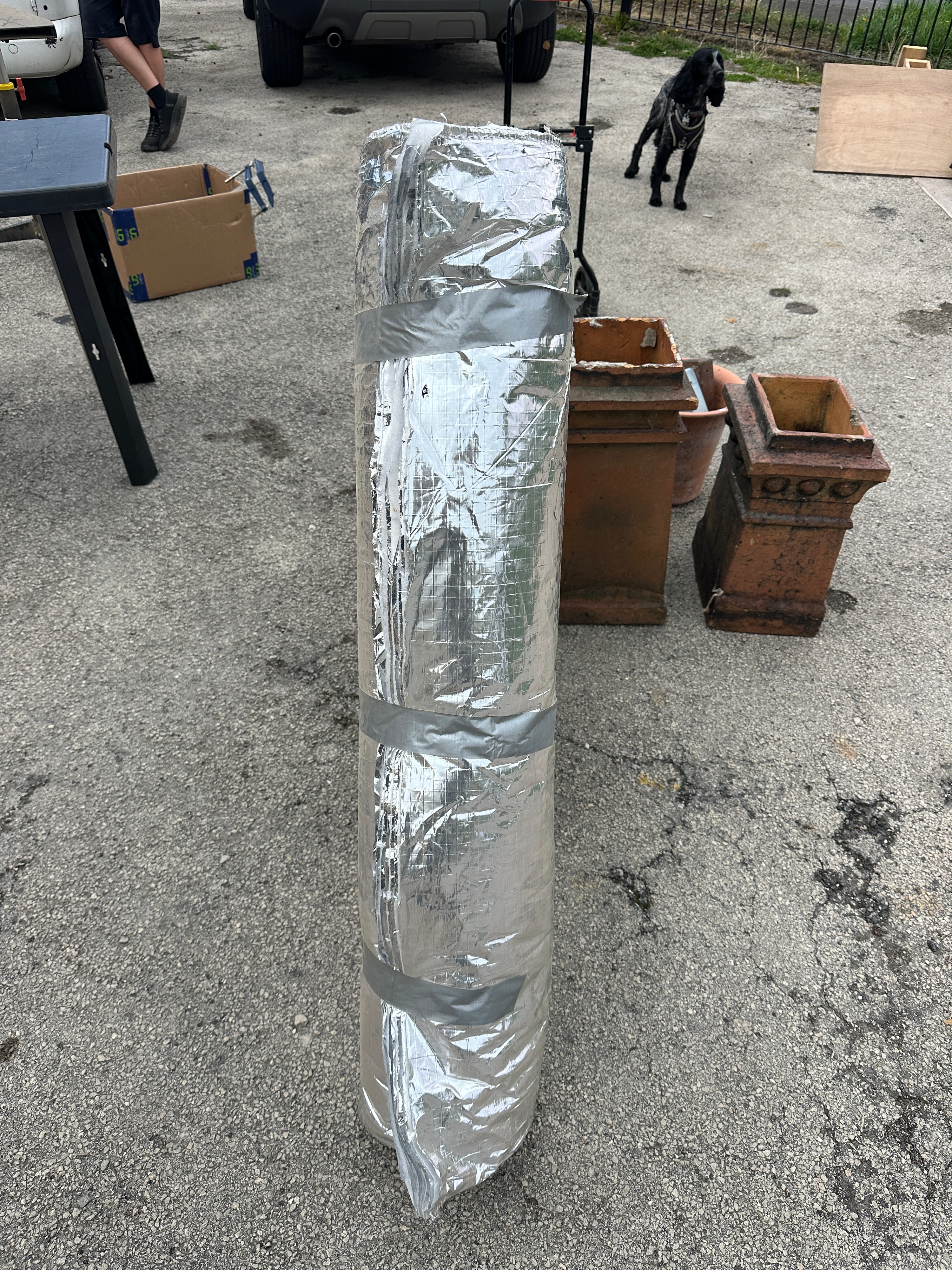 A Roll of Multi-Layered Reflective Foil Insulation