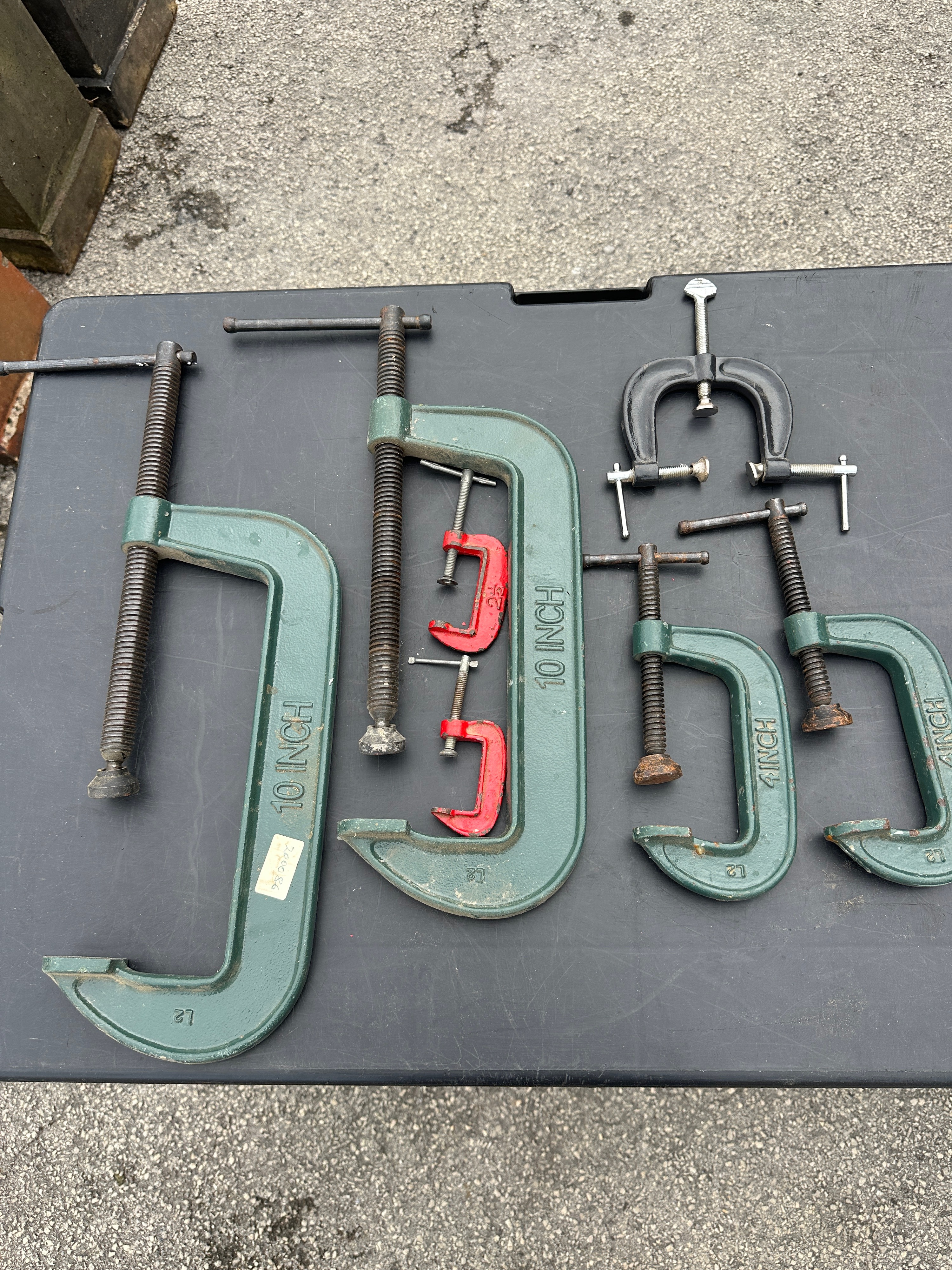 A Group of Seven Metal Clamping Tools