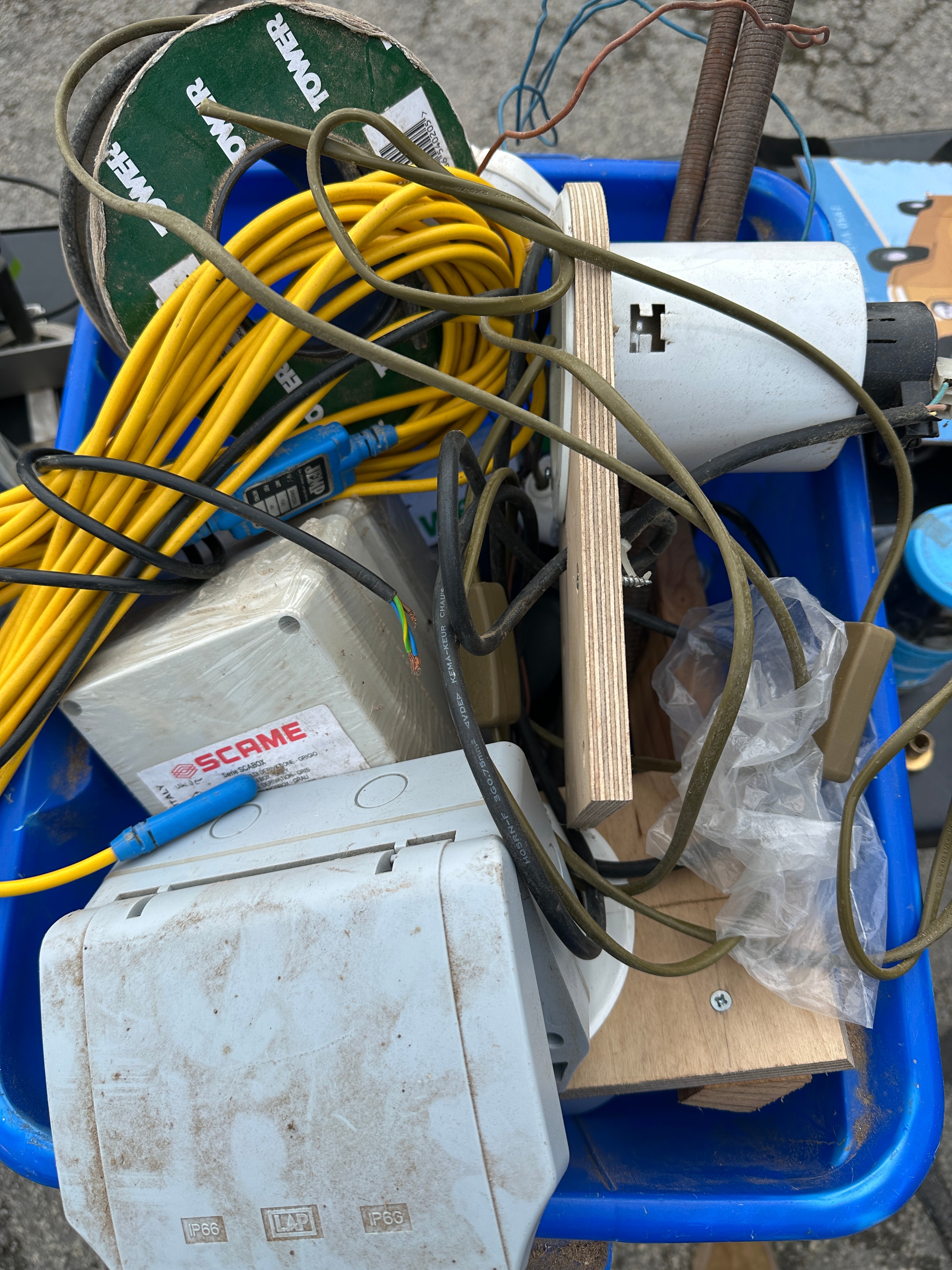 A Collection of Assorted Electrical Supplies, Enclosures and Cabling