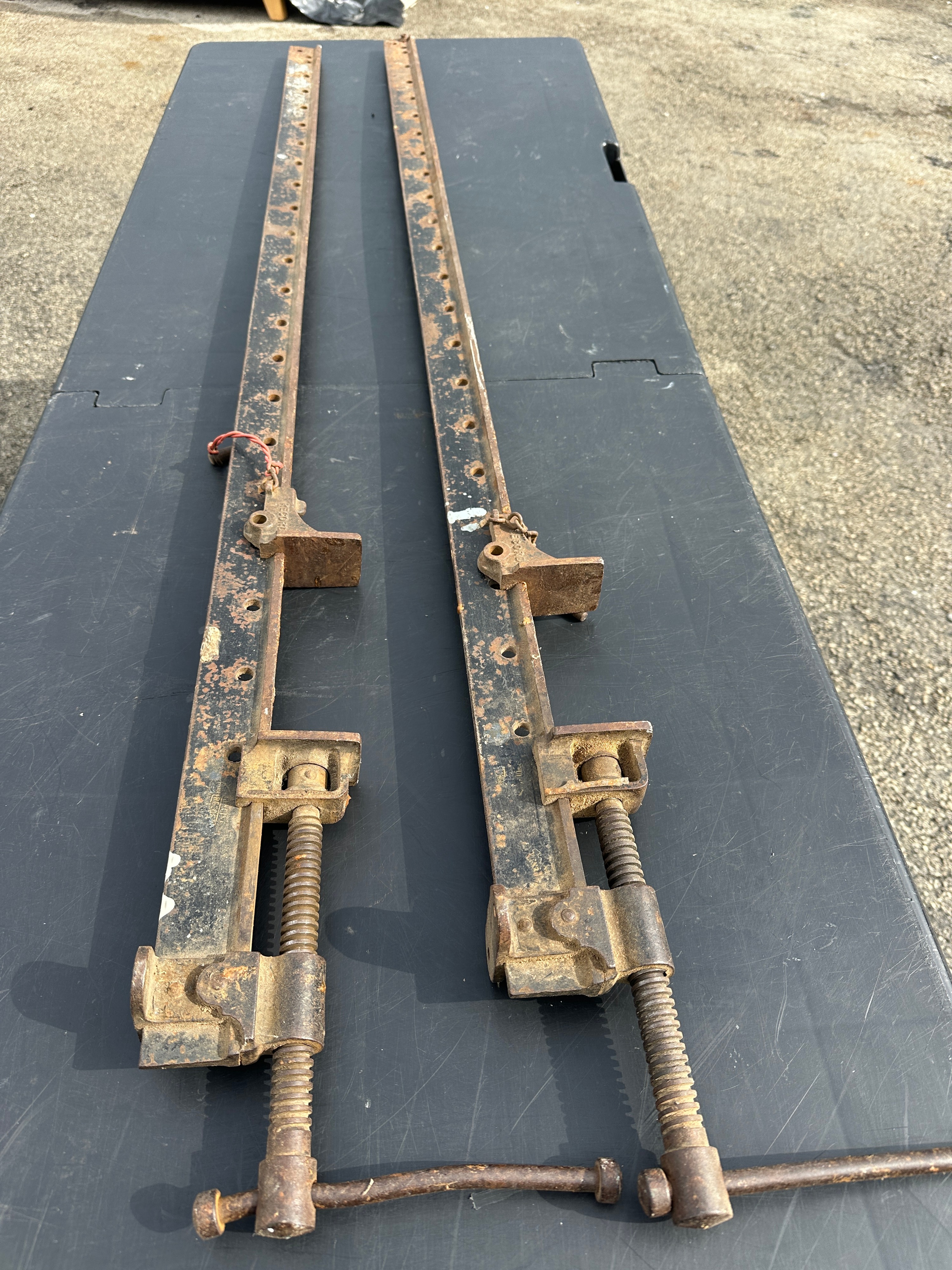 A Pair of Mid-20th Century Record Metal Sash Clamps