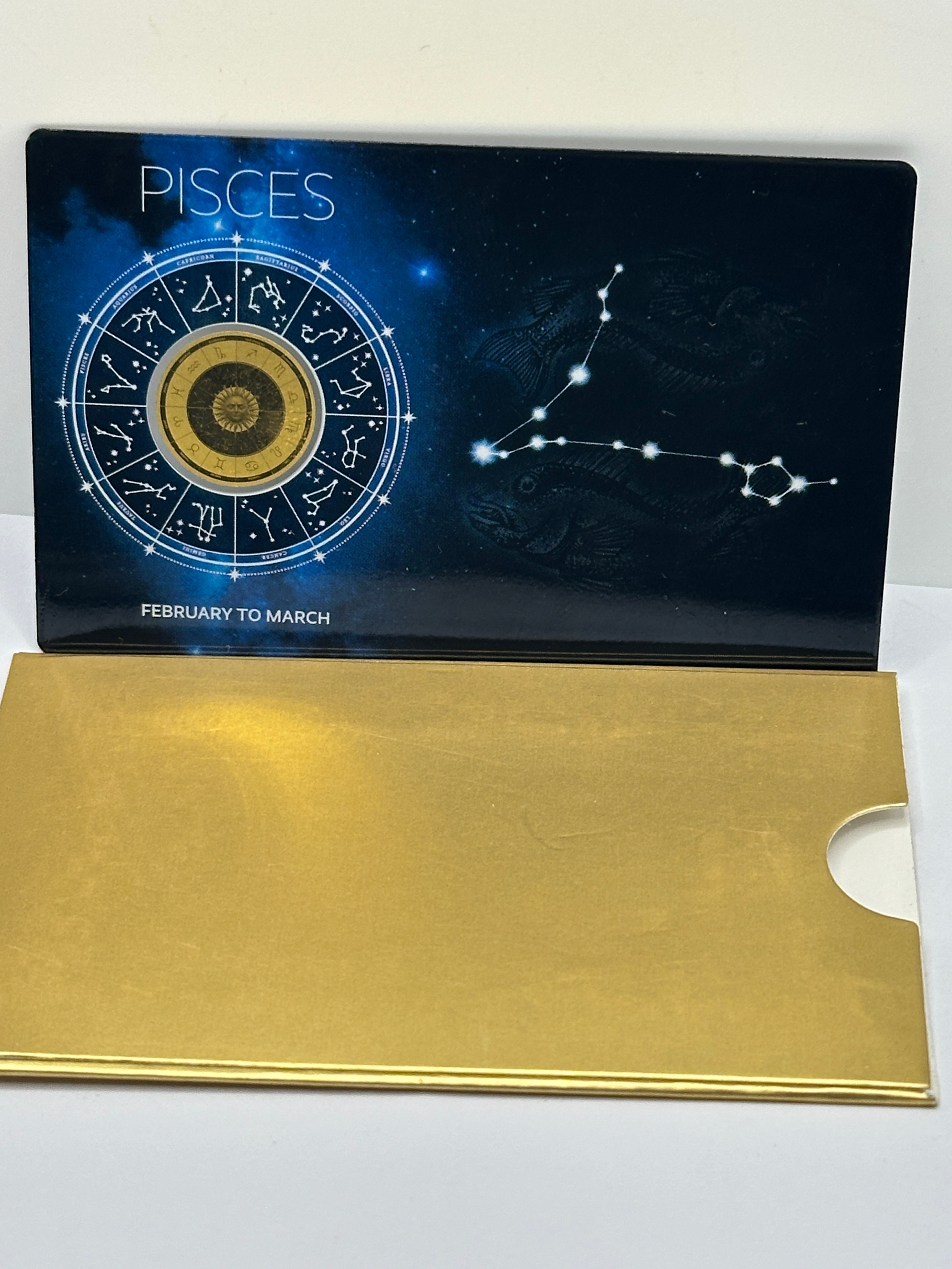Republic of Chad 2024 Pisces 999 Fine Gold 3000 Francs Coin Card