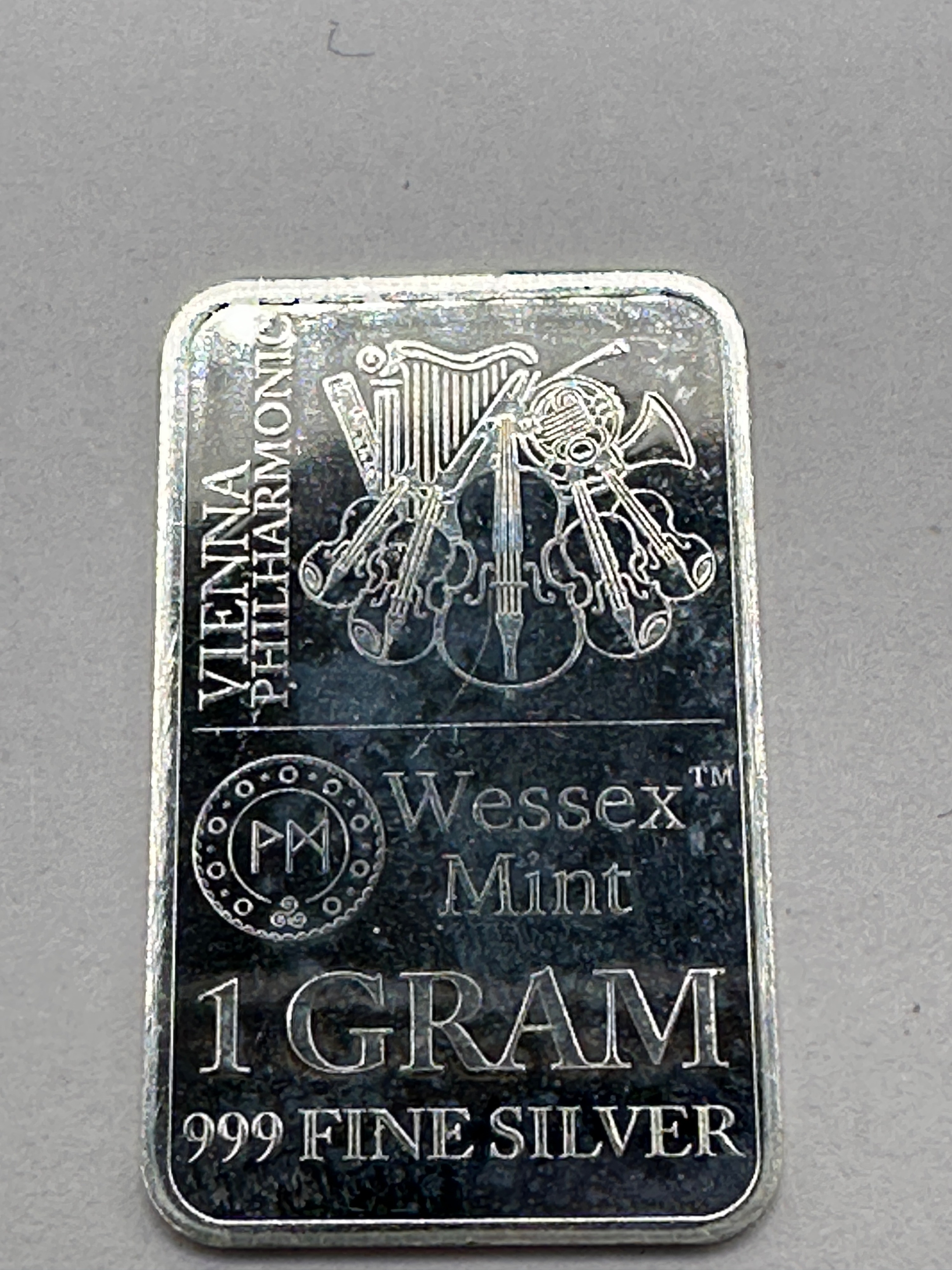 Wessex Mint Vienna Philharmonic 1 Gram .999 Fine Silver Bar